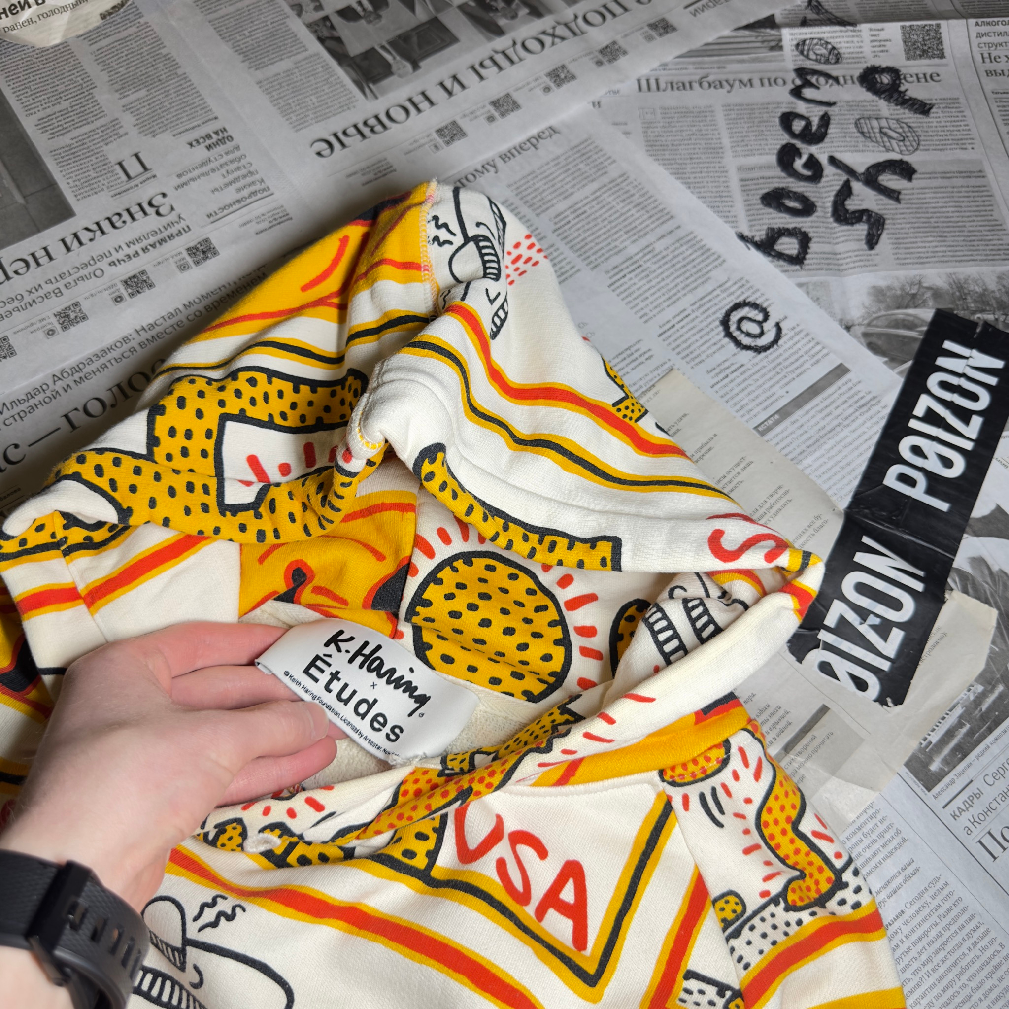 Etudes x Keith Haring "One Man Show" Hoodie, миниатюра 2