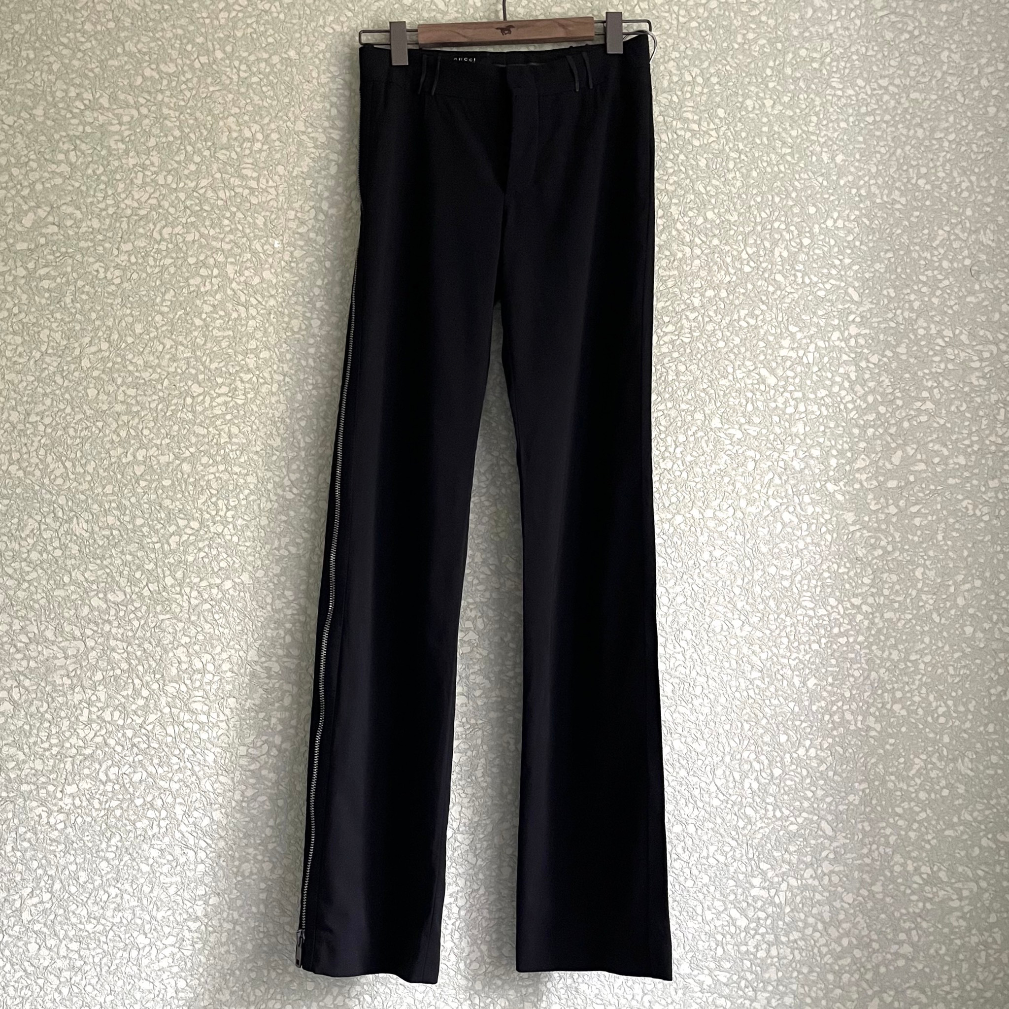 Gucci by Tom Ford AW01 Asymmetric Side Zip Trousers, миниатюра 5