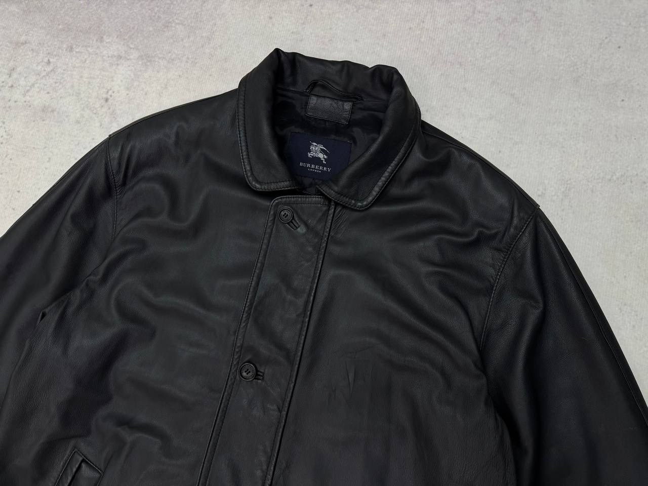 Burberry Кожаная куртка Vintage  leather coat, миниатюра 3
