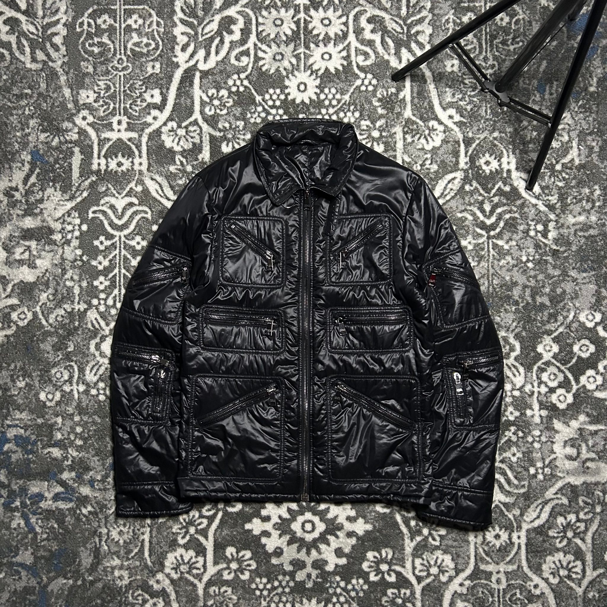 Dolce Gabbana Mulizipped Lucid Black Jacket 2007, миниатюра 1
