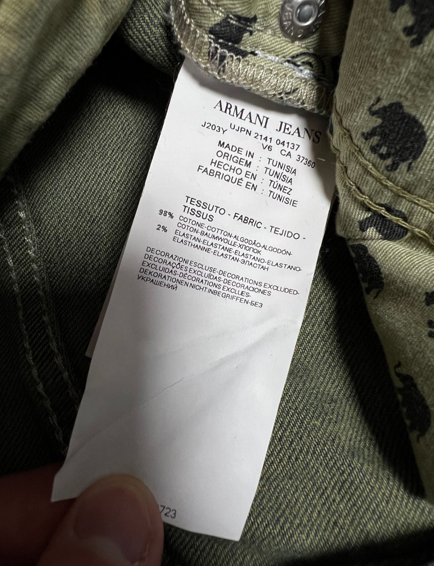Giorgio Armani Dirty Wash Jeans, миниатюра 1