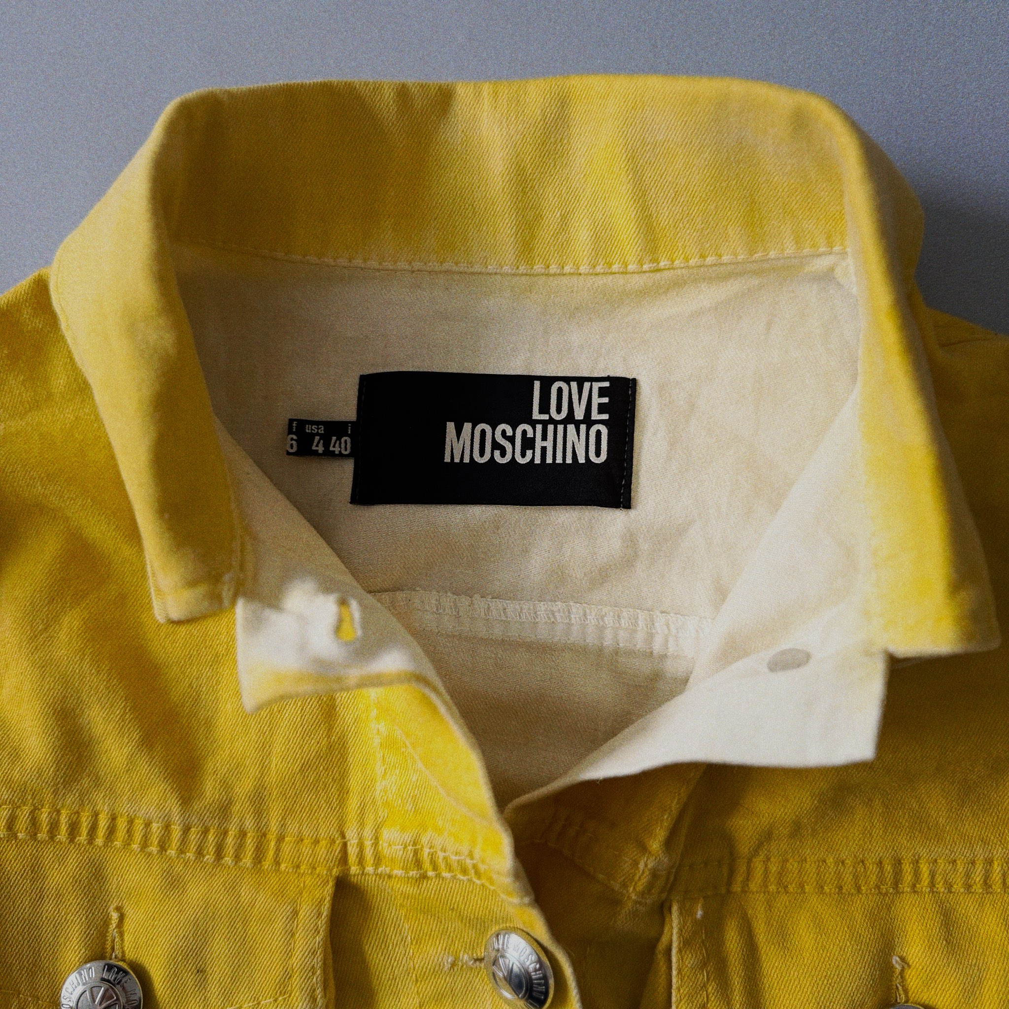 Love Moschino Women Yellow Denim Jacket, миниатюра 4