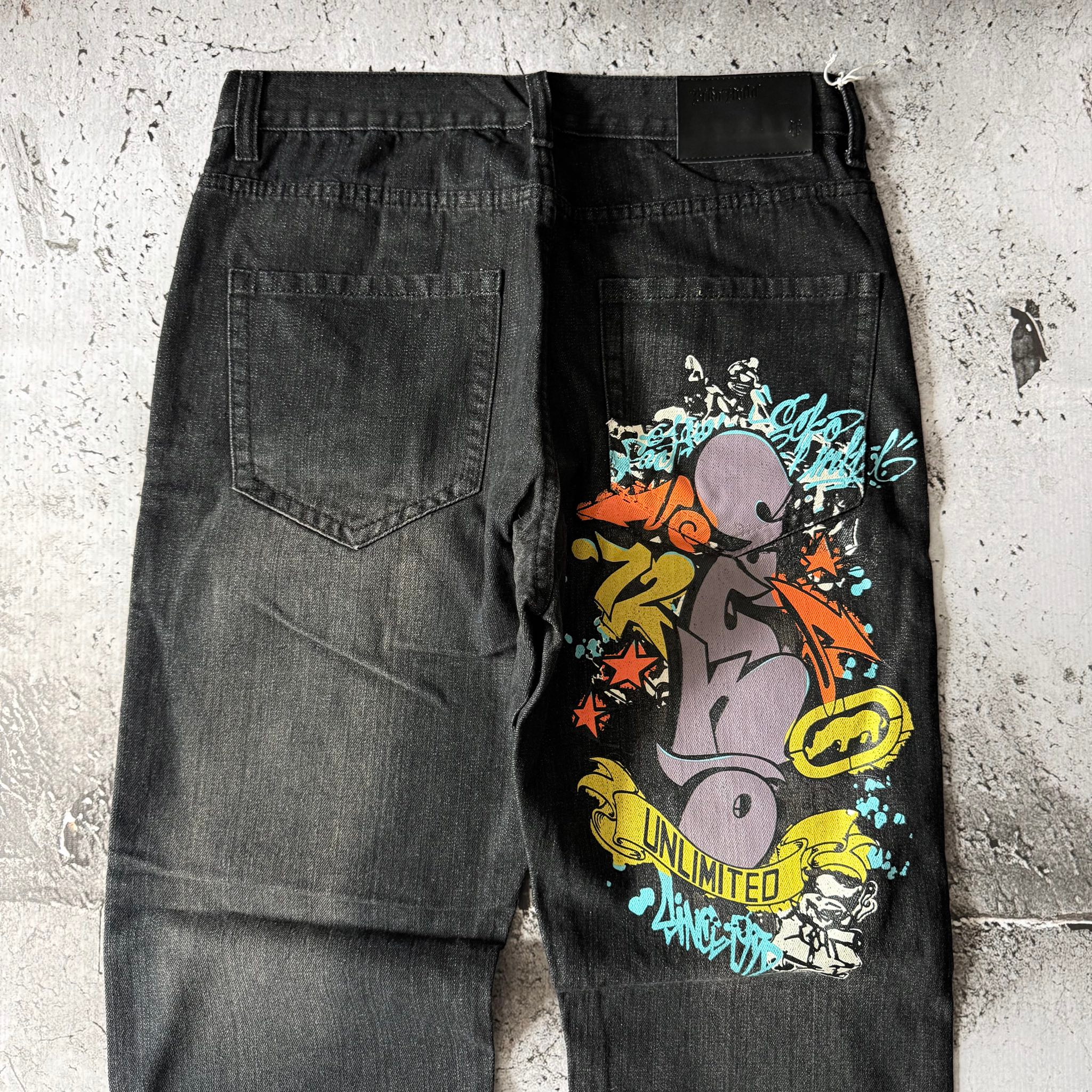Ecko Unltd 2000s Vintage Graffiti Loose Fit Jeans, миниатюра 7