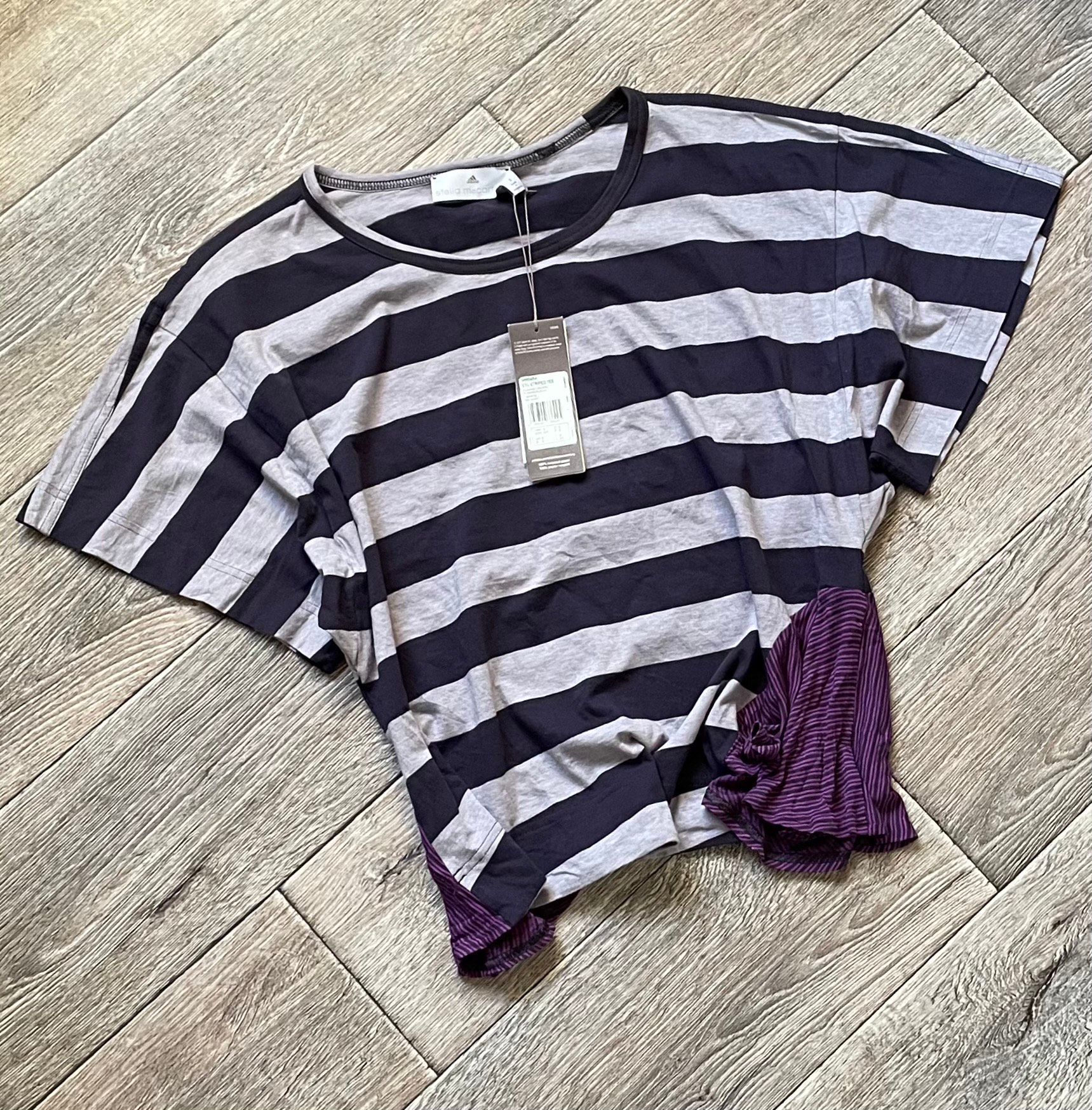 Adidas x Stella McCartney Striped tee, миниатюра 1