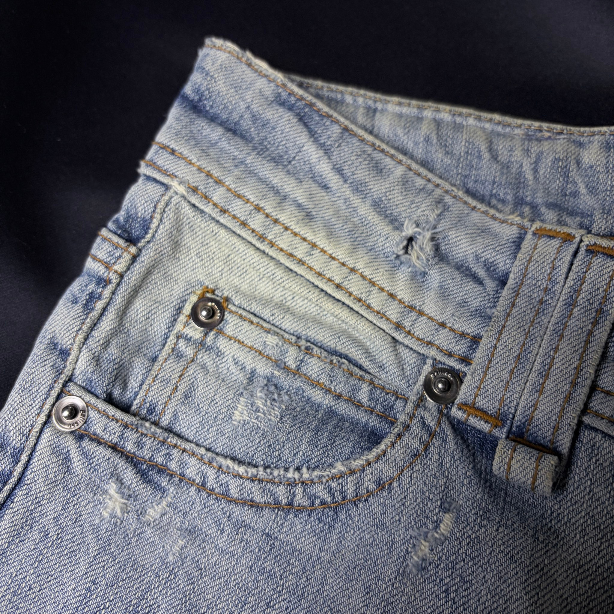 John Galliano Dirty Blue Print-Drawing Jeans, миниатюра 6