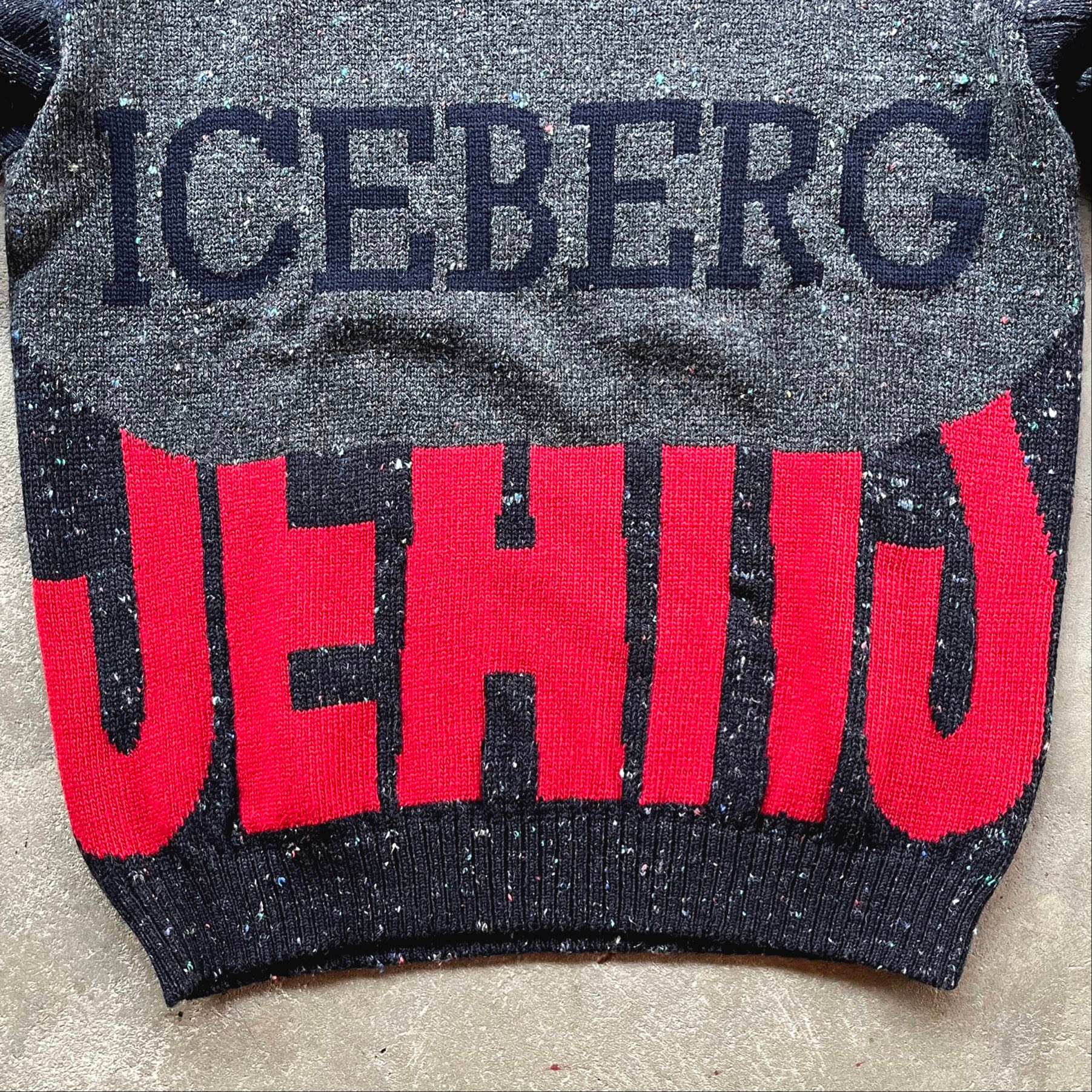 Iceberg Spellout Speckled Knit Sweater, миниатюра 5