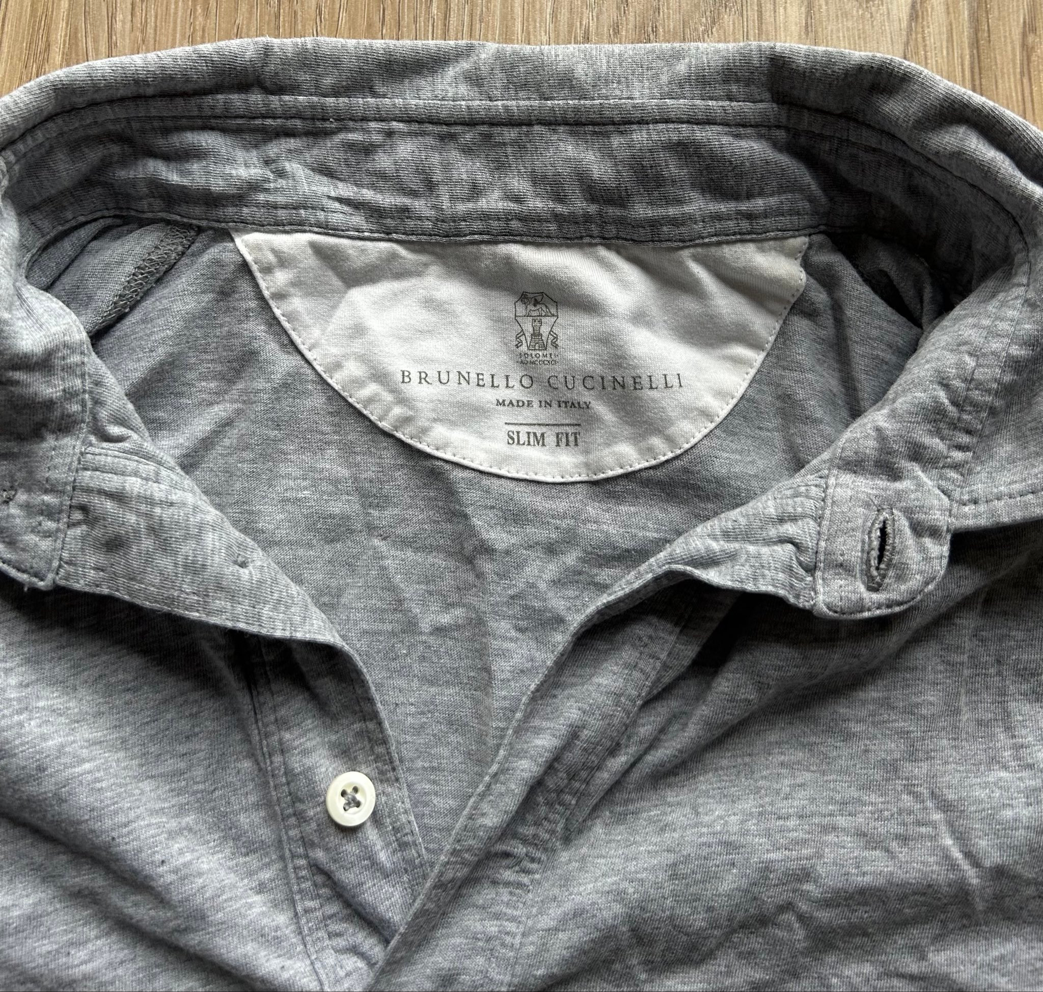 Brunello Cucinelli Polo Slim Fit, миниатюра 3