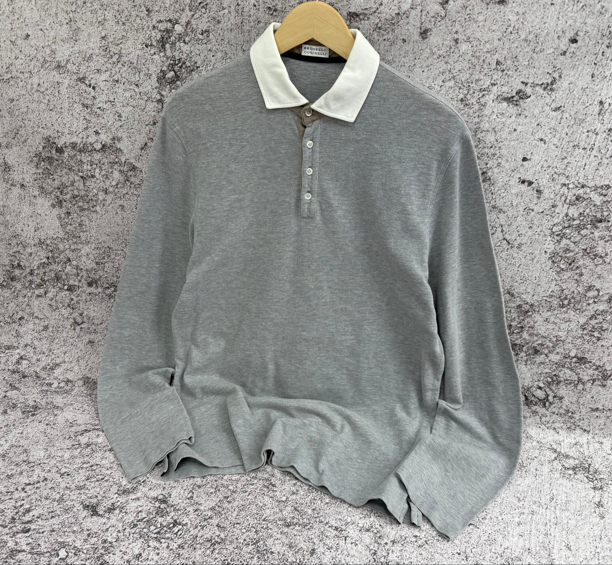 Brunello Cucinelli LongSleeve Polo Shirt, миниатюра 1