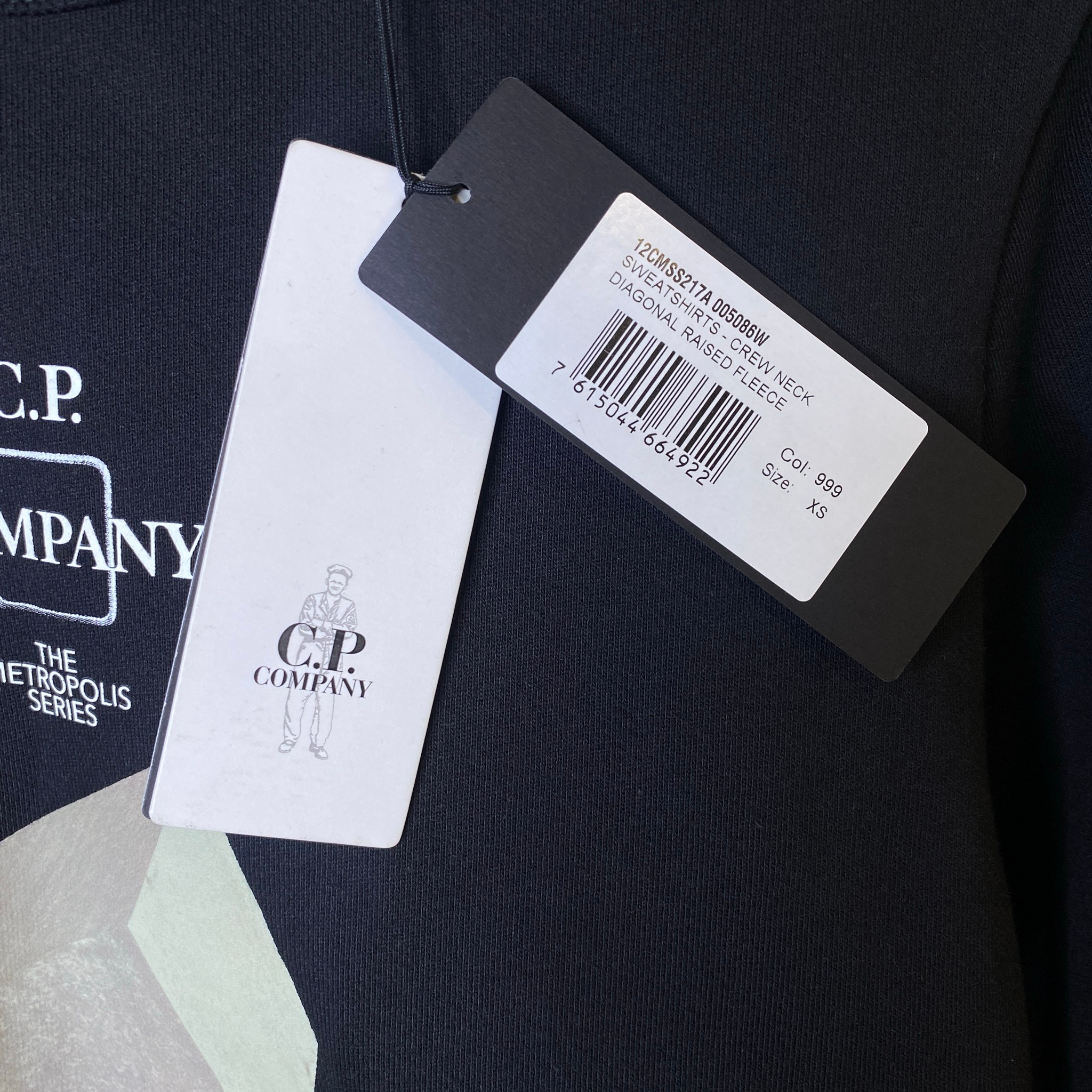 C.P. Company METROPOLIS SERIES SWEATSHIRT BLACK SS21, миниатюра 8