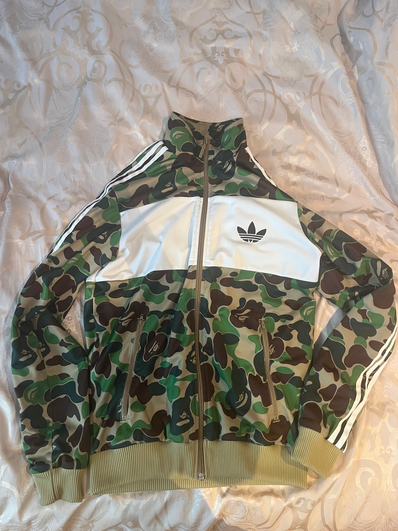 BAPE x Adidas ABC Camo Track Jacket Green, миниатюра 1