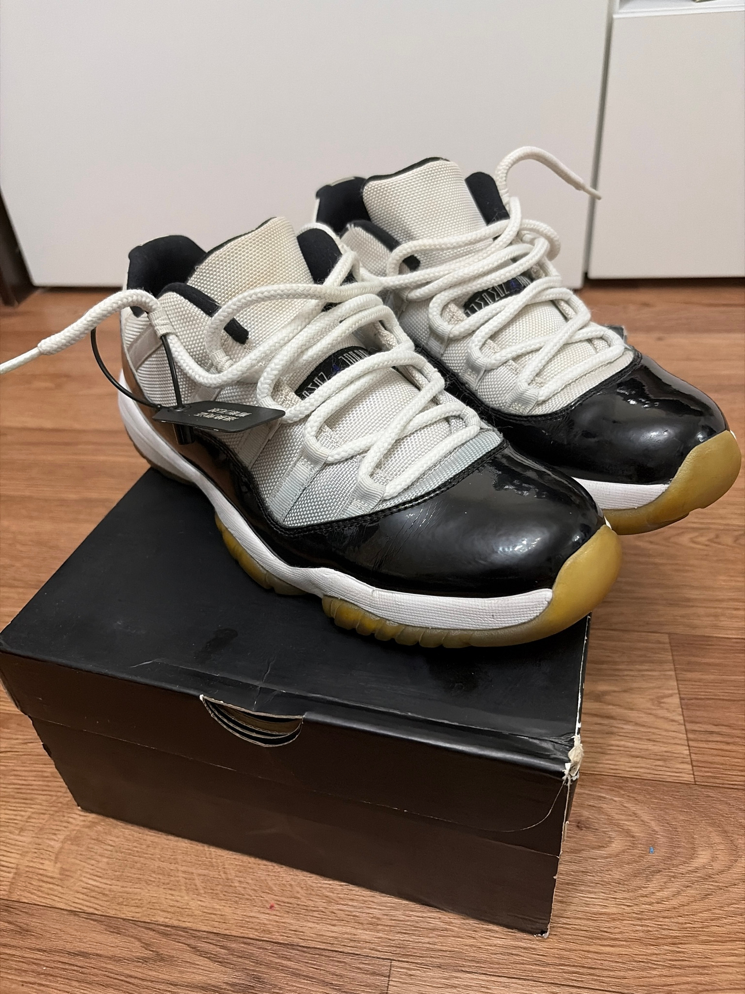 Nike Air Jordan 11 retro low BLACK-DARK CONCORD, миниатюра 8