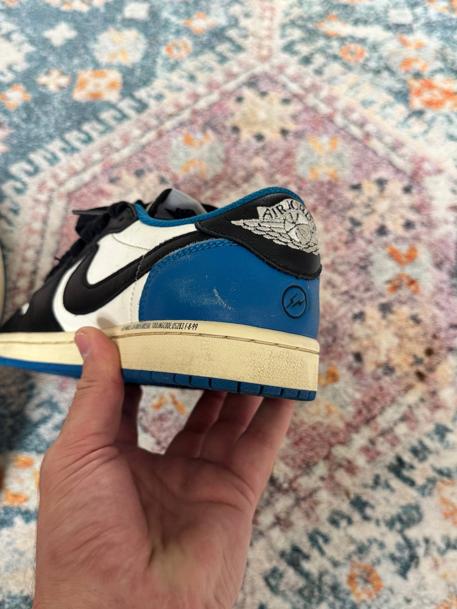 Nike Air Jordan 1 low travis scott fragment design, миниатюра 9