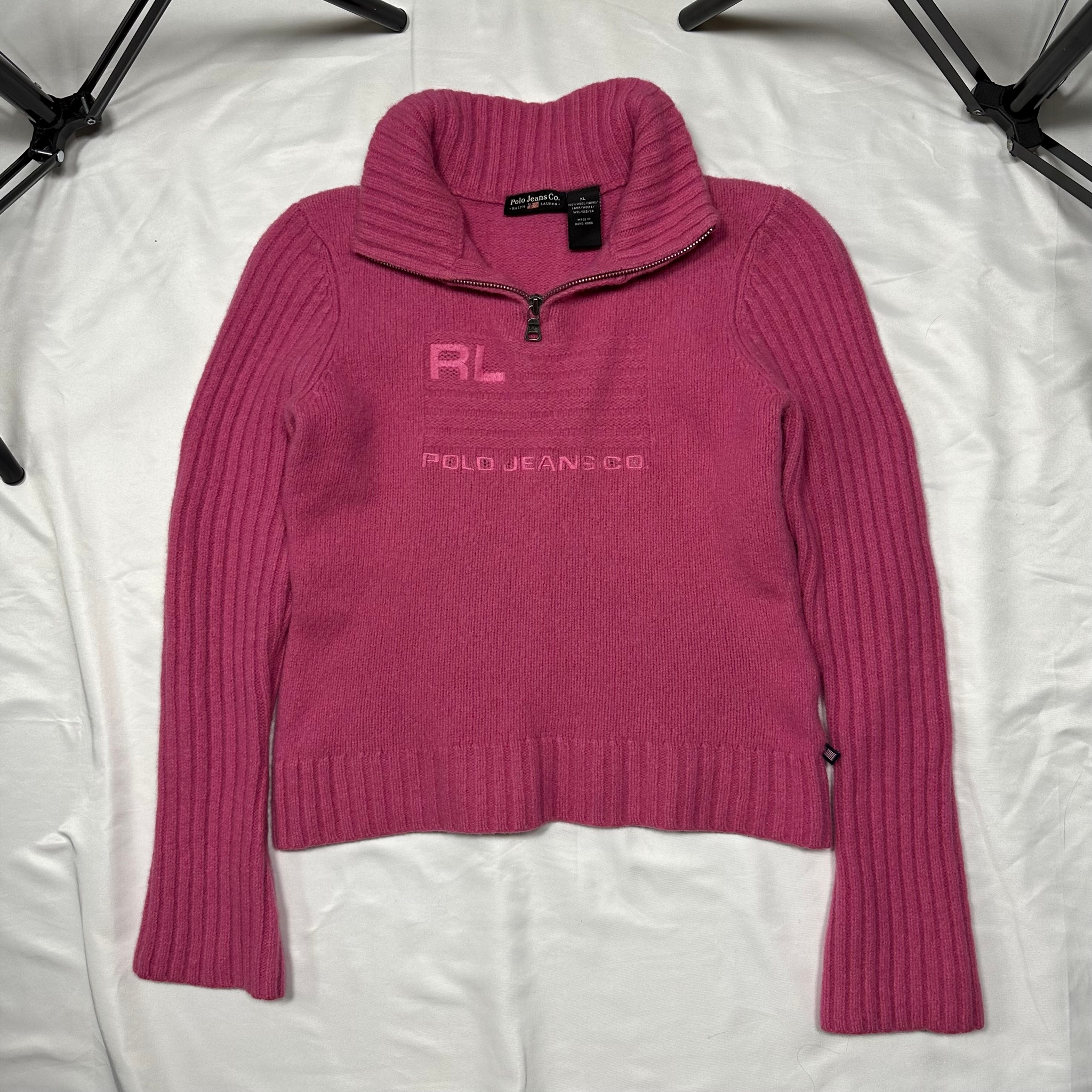Ralph Lauren Polo jeans Co USA Flag wool 1/4 sweater, миниатюра 1