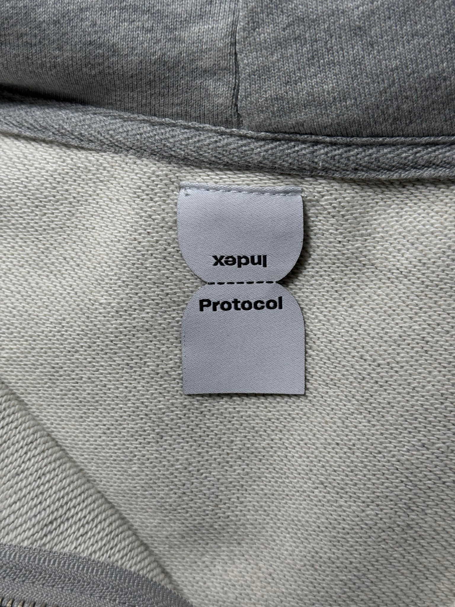 Protocol Index ARMY Reconstructed Sweatshirts Melange Grey Zip Hoodie, миниатюра 8