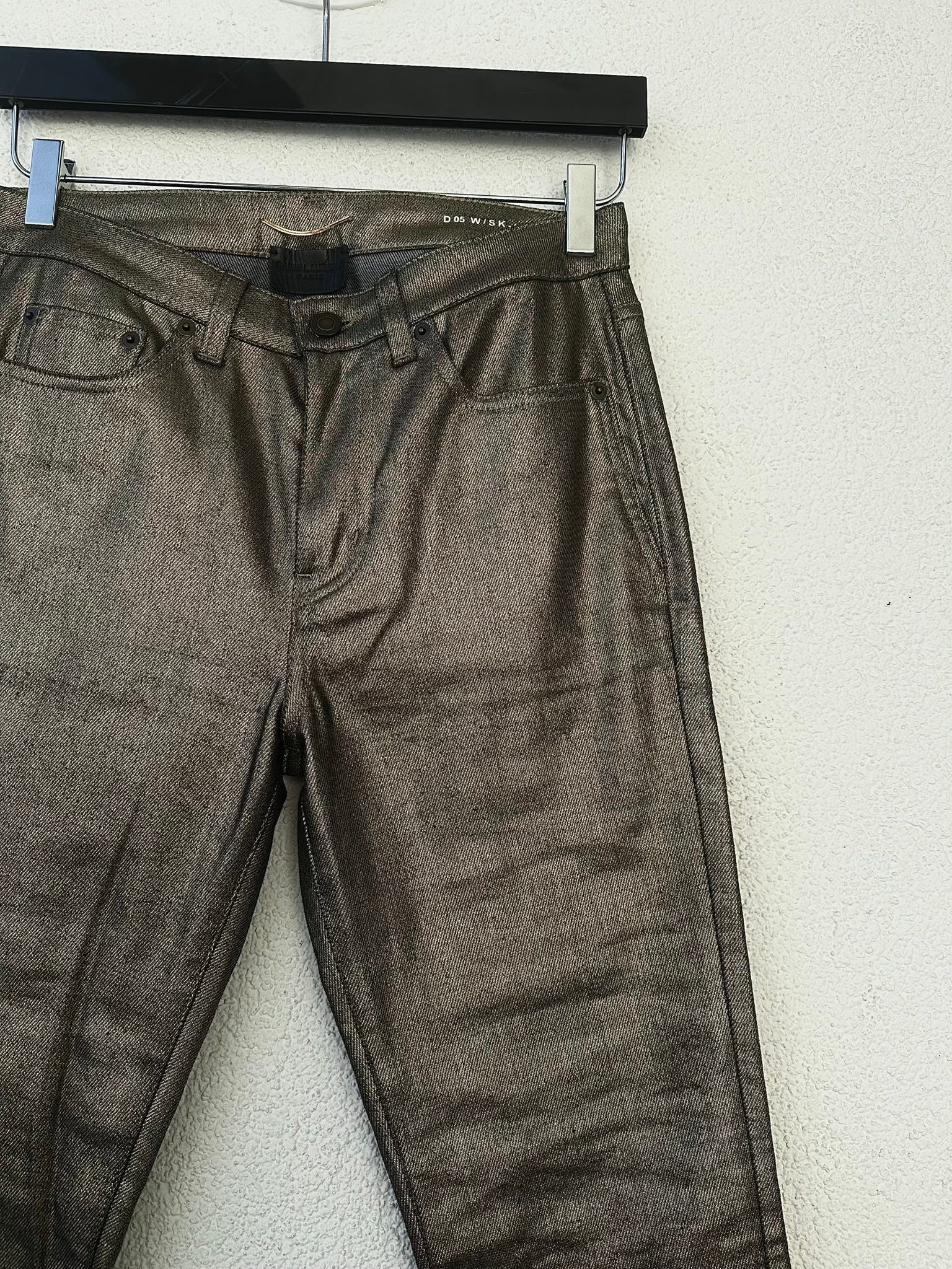 Saint laurent  вощеные джинсы Saint laurent, миниатюра 3