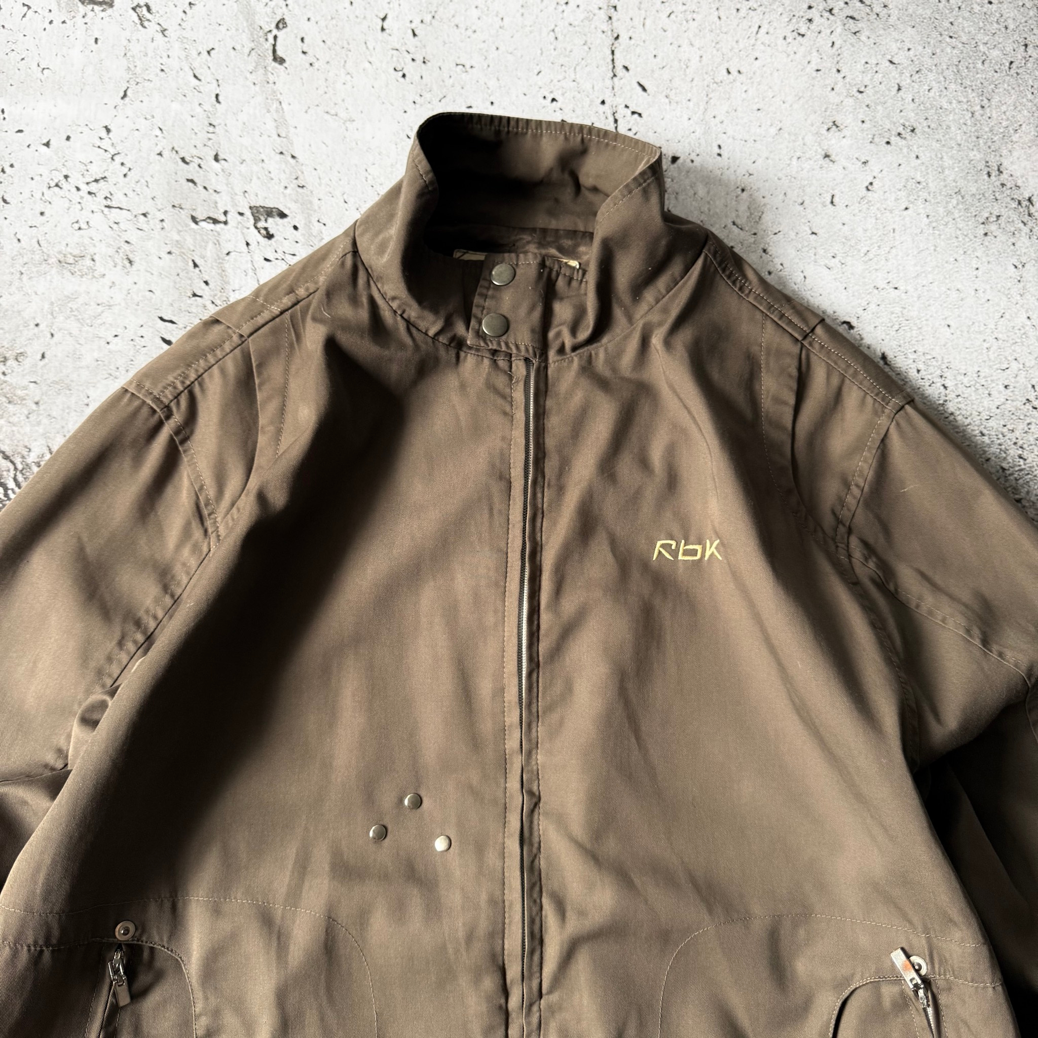 Reebok 2000s Vintage Brown Harrington Jacket, миниатюра 4