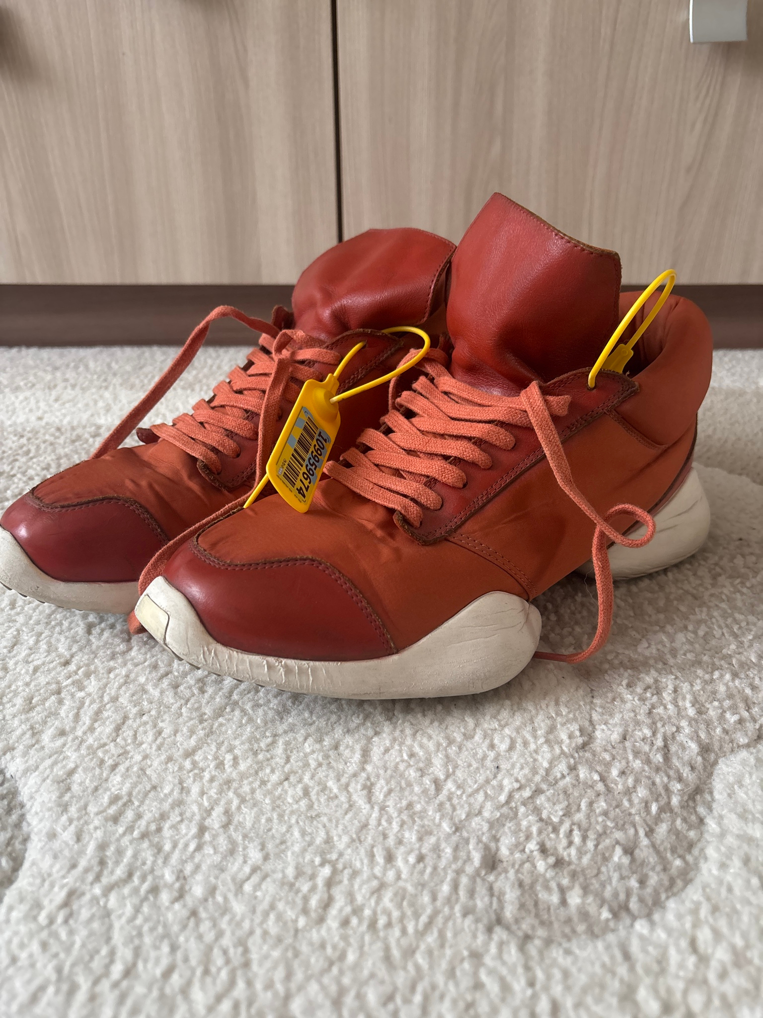 Rick Owens x Adidas Runner fox orange, миниатюра 6