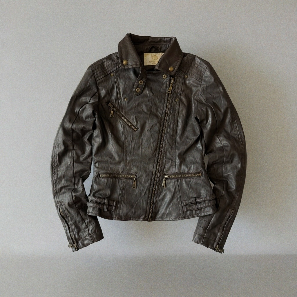 ROBERTO CAVALLI 2000s Vintage Leather Jacket, миниатюра 1