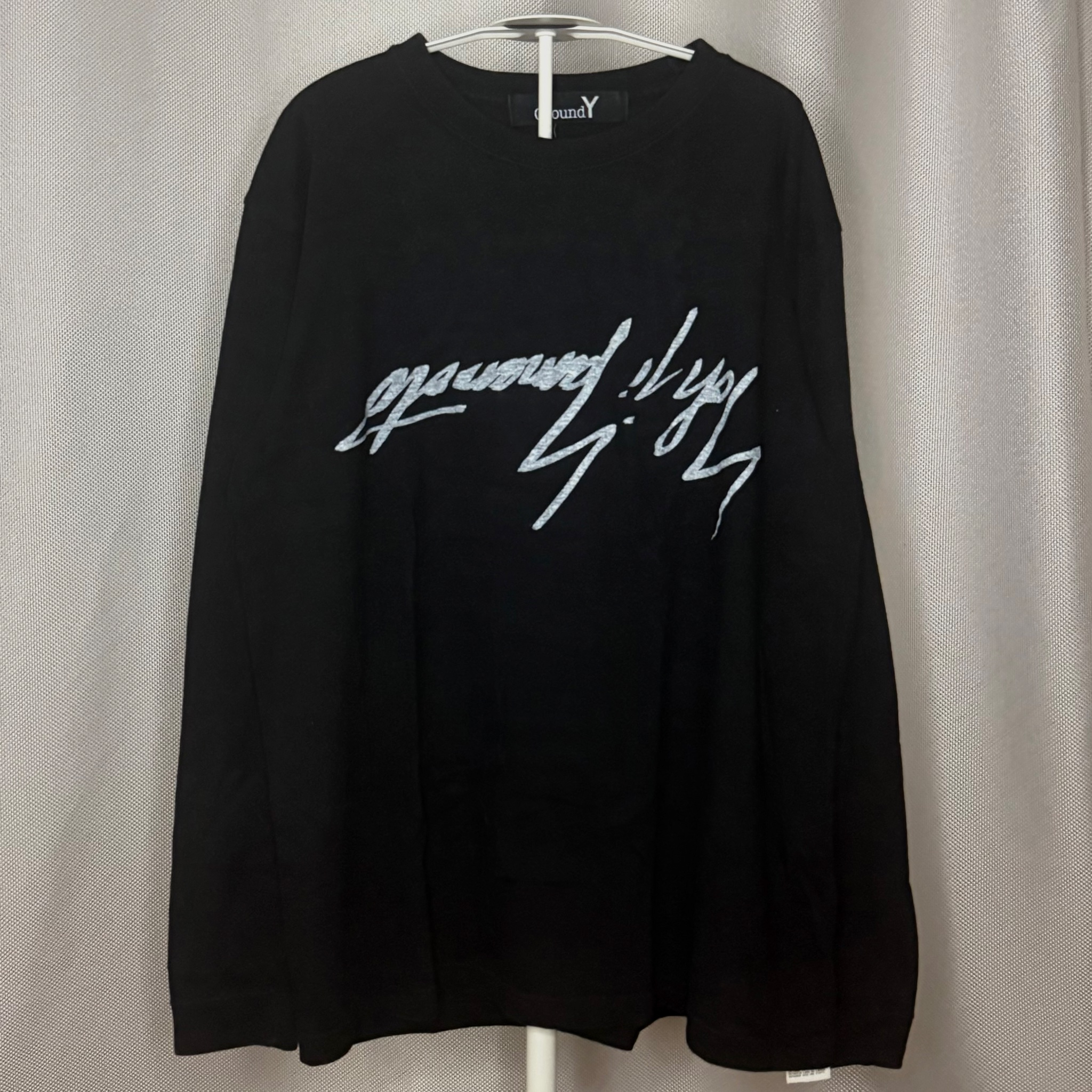 Yohji Yamamoto Ground Y Лонгслив черный, миниатюра 1