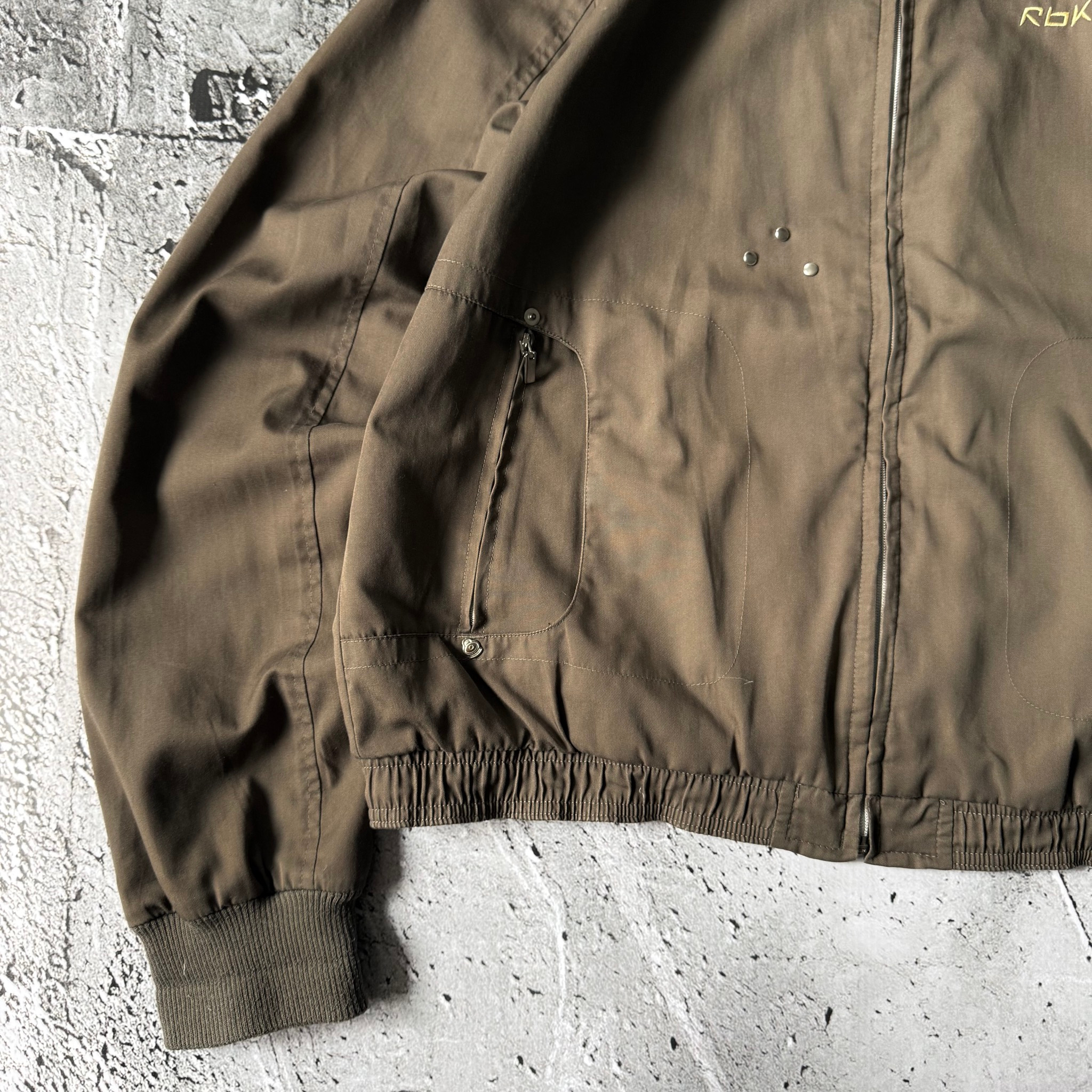 Reebok 2000s Vintage Brown Harrington Jacket, миниатюра 2