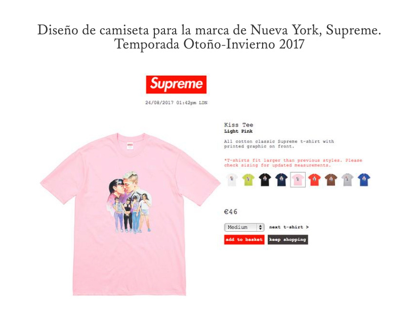 SUPREME KISS TEE WHITE FW17, миниатюра 8
