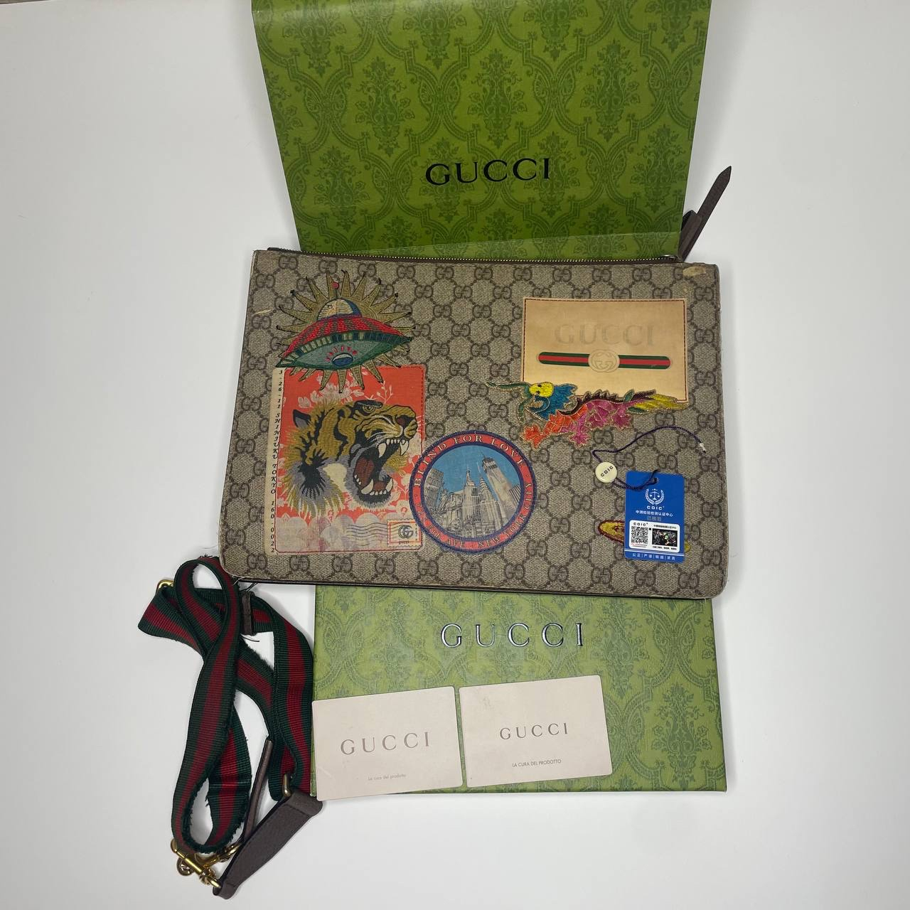 Gucci Courrier GG Supreme Pouch, миниатюра 2
