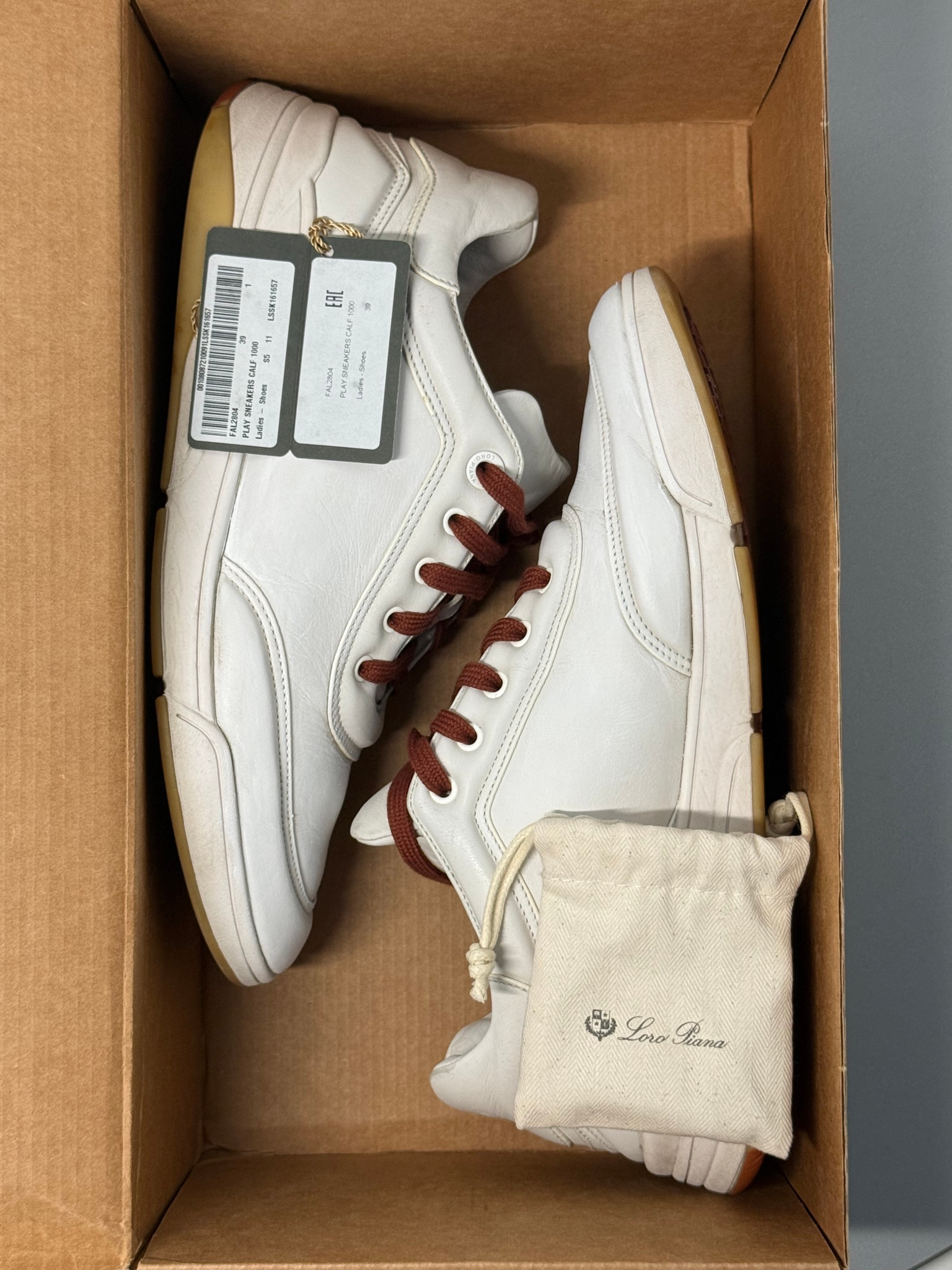 Loro Piana Play Sneakers Calf, миниатюра 7