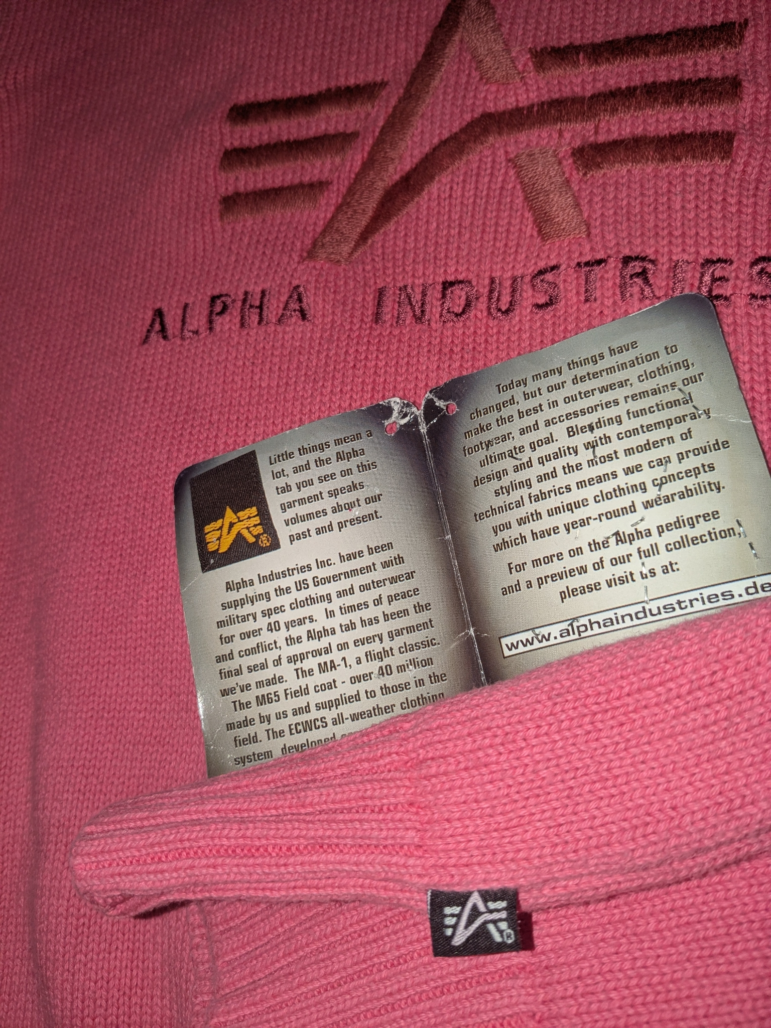 Alpha Industries Pink Boxlogo Sweater, миниатюра 5