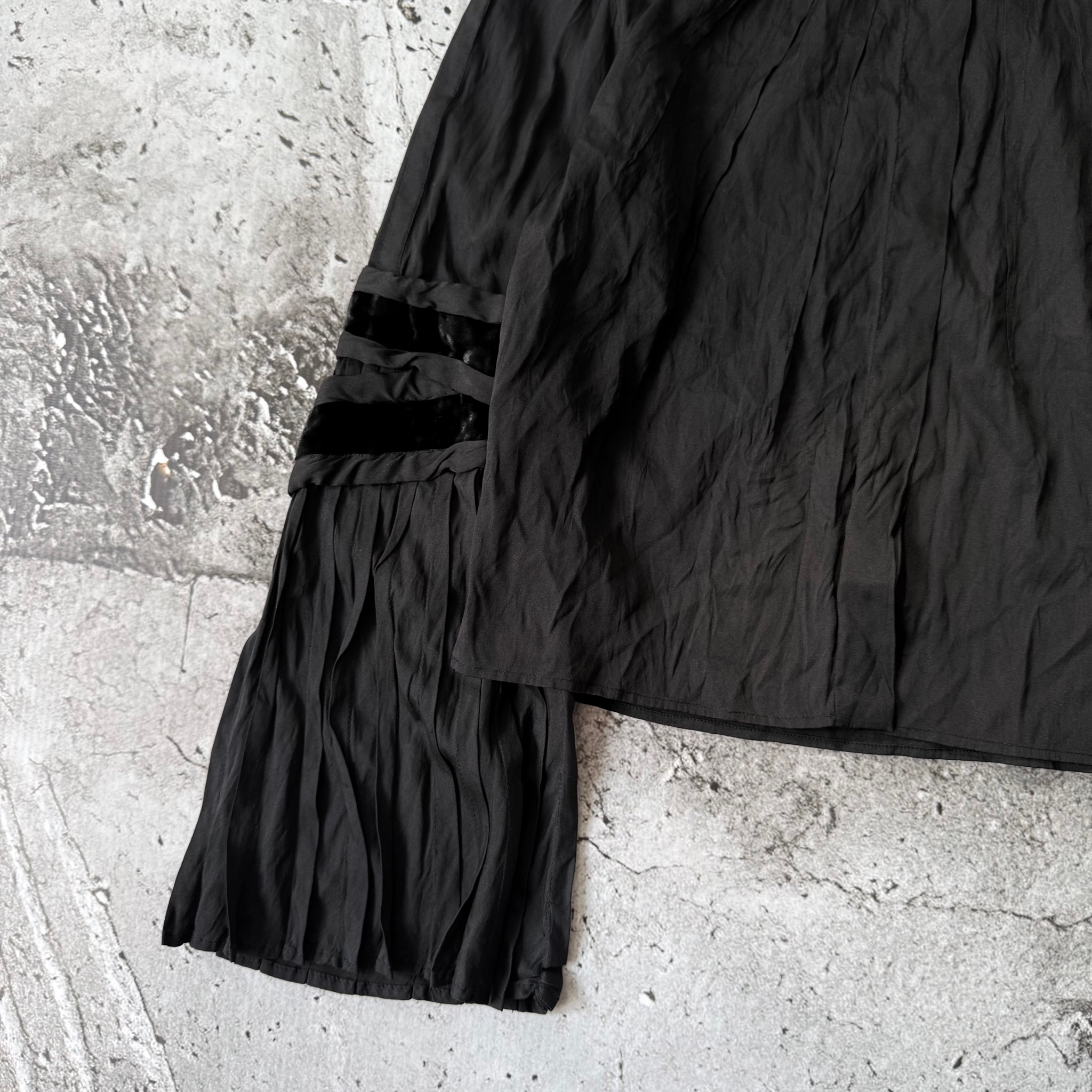 Gucci Rare Archival 2004 Silk Bell Sleeve Blouse, миниатюра 2