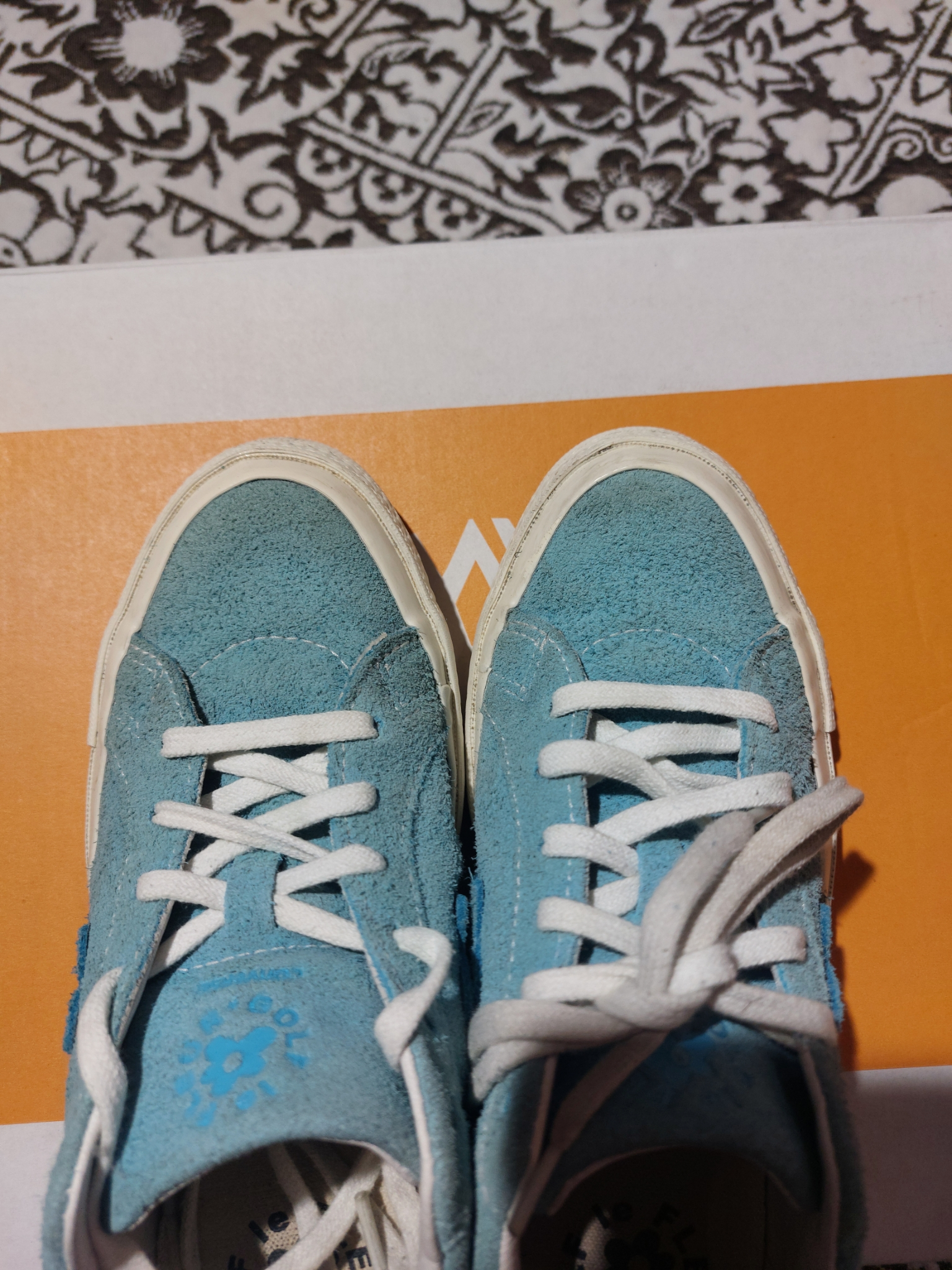 Converse x Golf Le Fleur One Star Ox turquoise suede, миниатюра 3