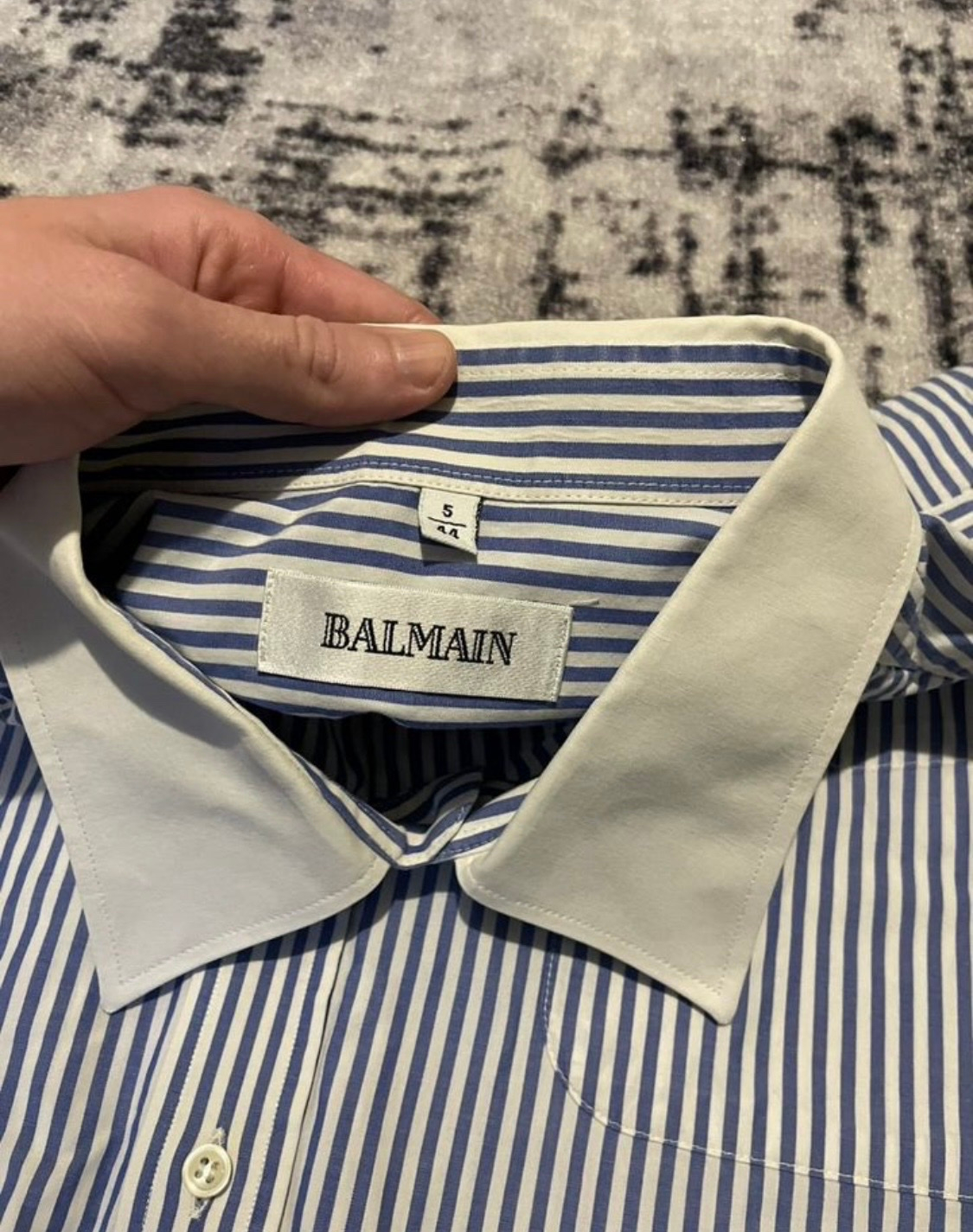 Balmain White Striped Cotton, миниатюра 3