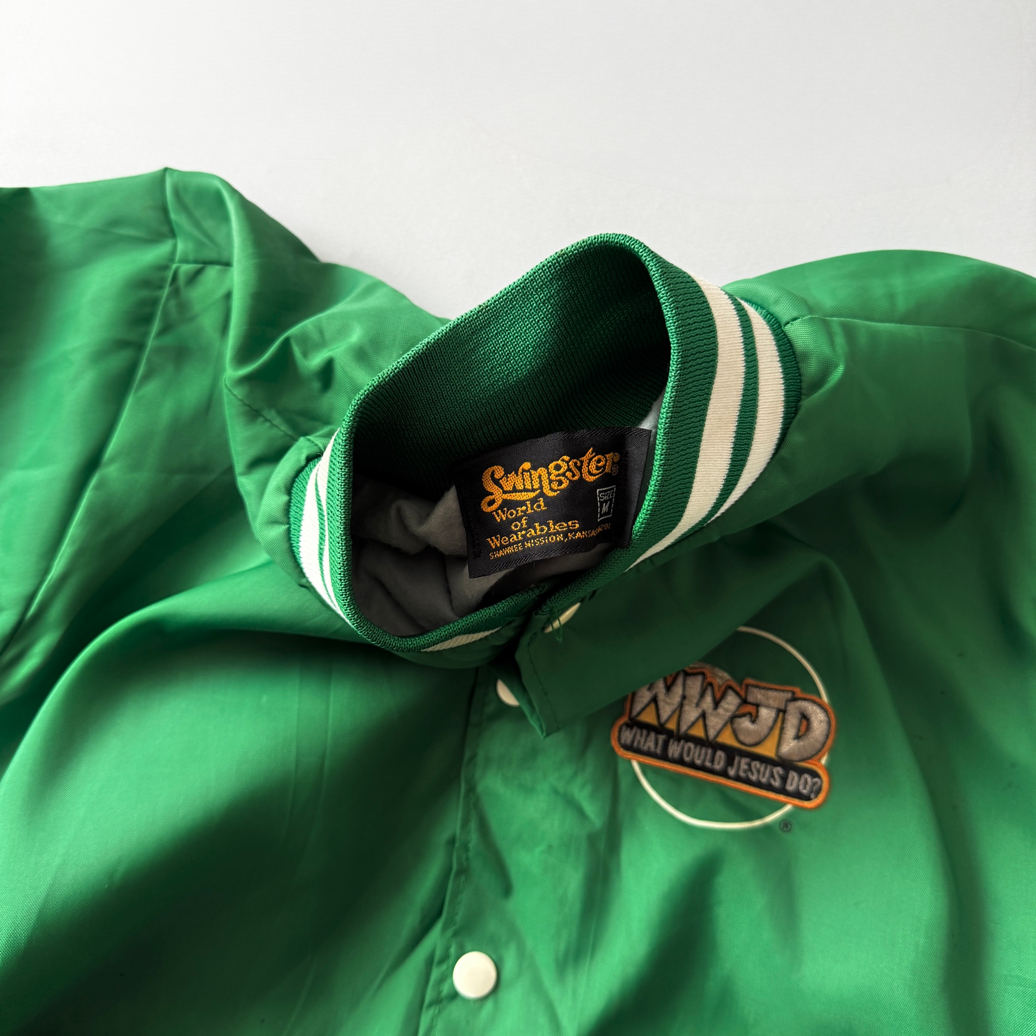 Swingsters WWJD bomber jacket (1980s vintage), миниатюра 5