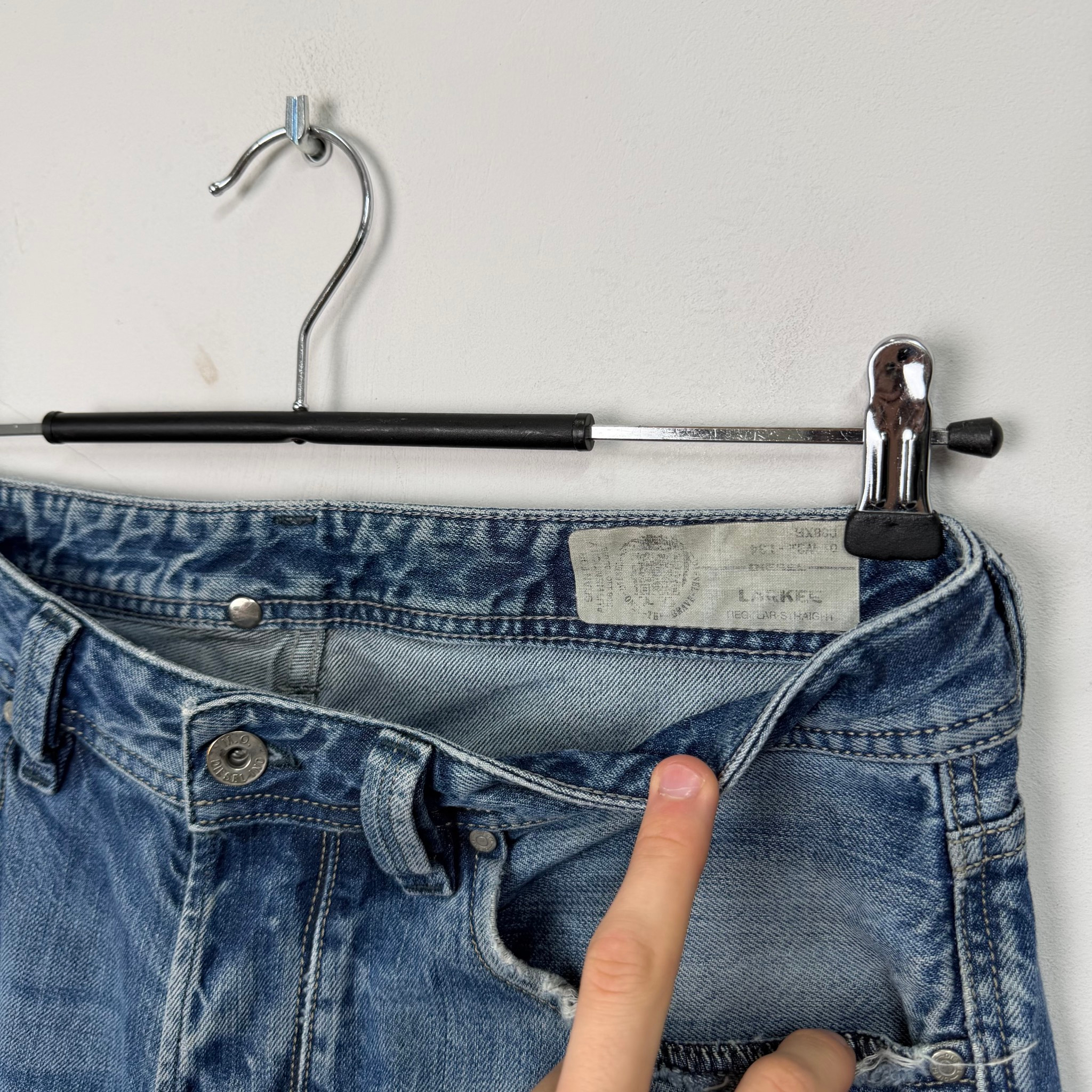 Diesel Vintage Larkee Distressed Jeans Straight, миниатюра 9