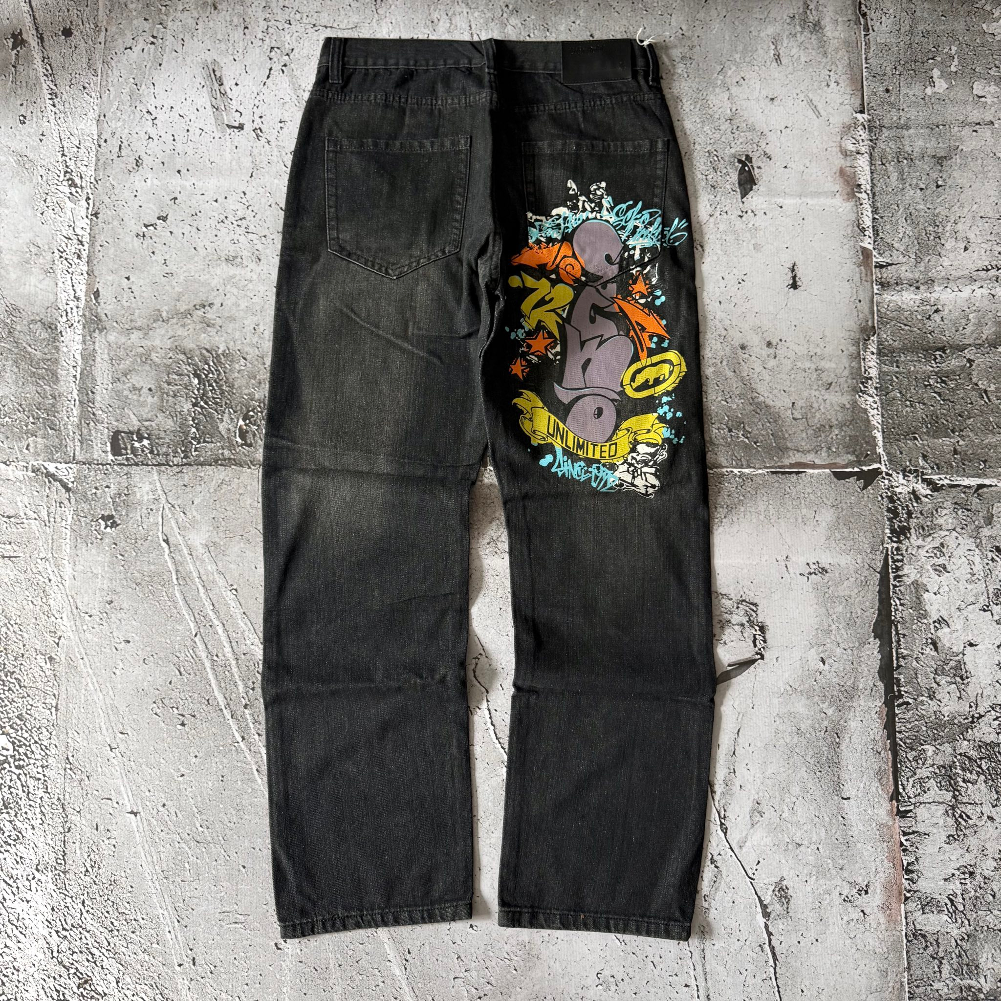 Ecko Unltd 2000s Vintage Graffiti Loose Fit Jeans, миниатюра 1