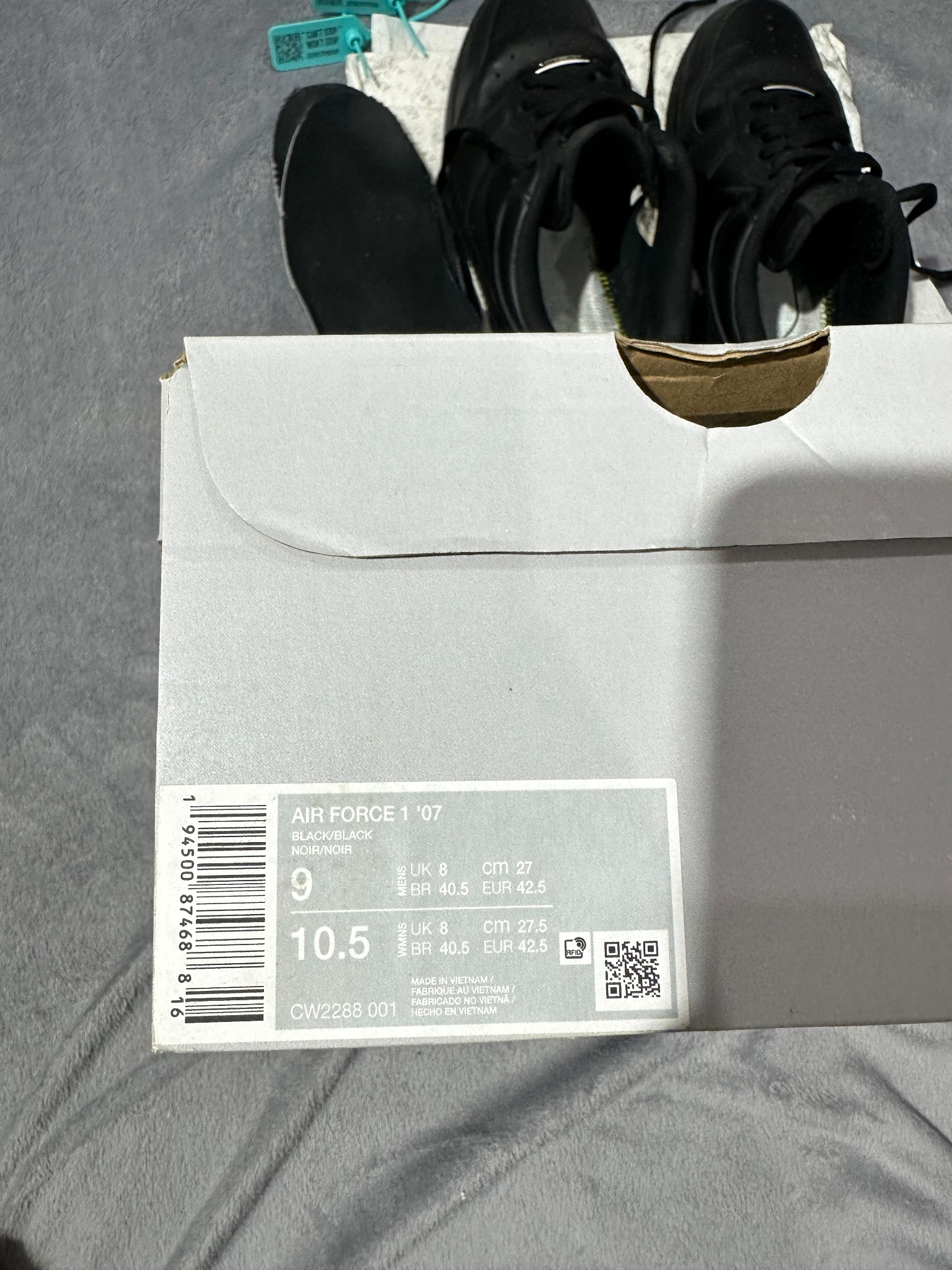 Nike Air Force 1 black, миниатюра 8