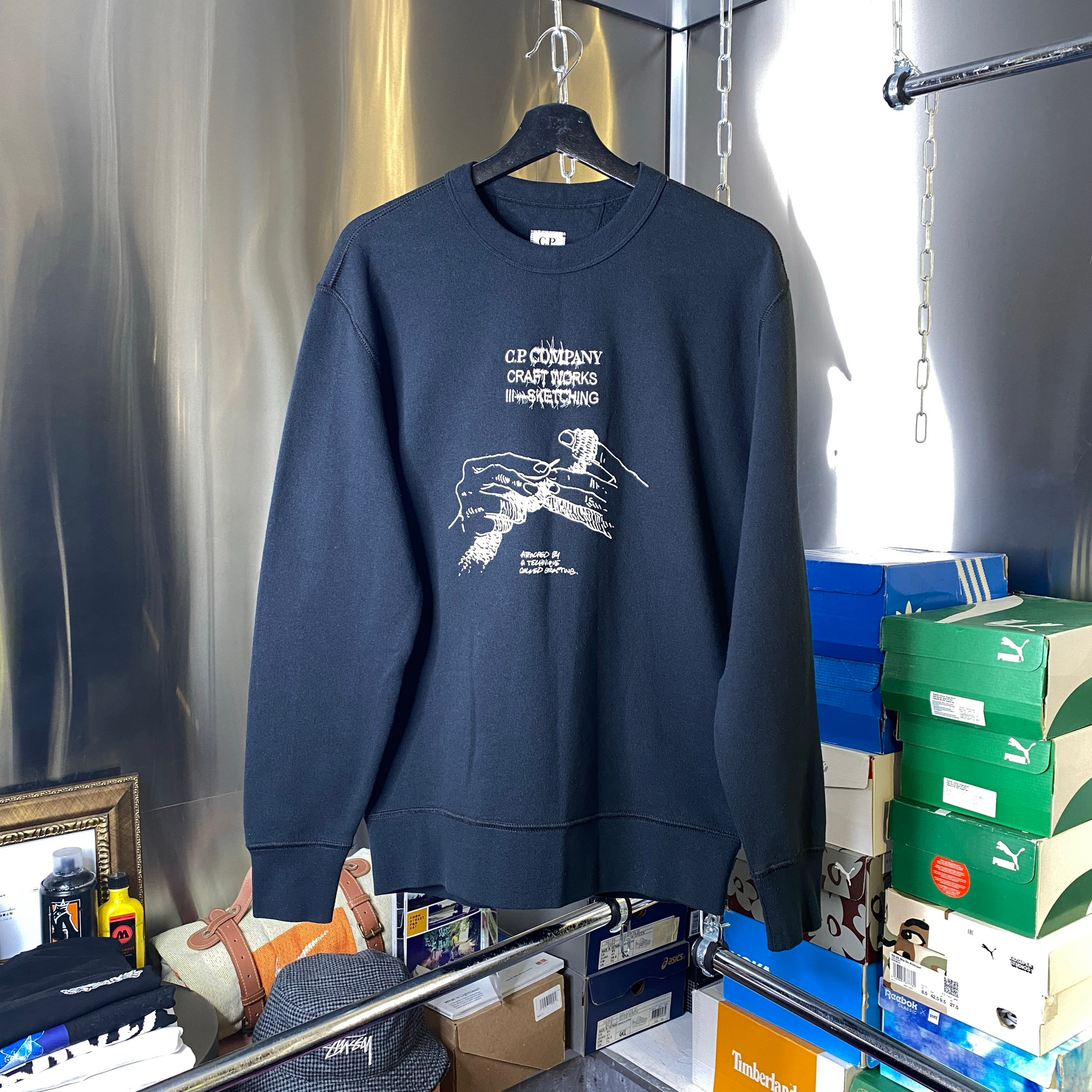 C.P. Company  Craft Works Sweatshirt Black SS20, миниатюра 1