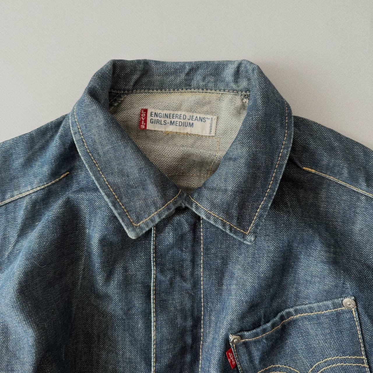 Levi's Engineered Jeans Asymmetrical Pocket Women Denim Jacket, миниатюра 6
