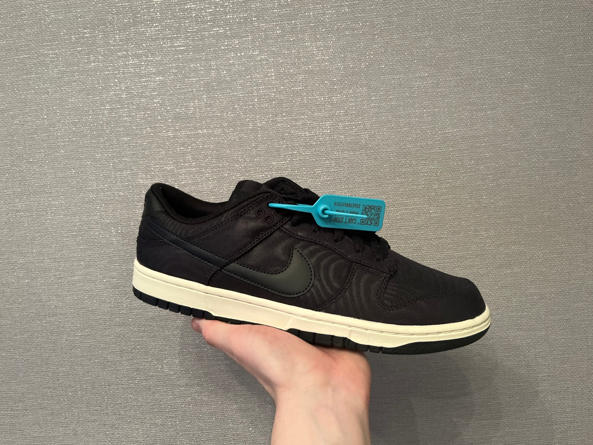Nike   Dunk Low Retro PRM Black Canvas, миниатюра 11