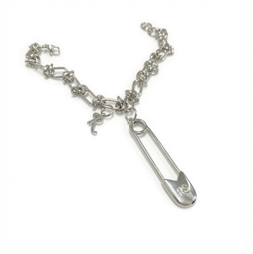 Raf Simons Safety Pin Knot Chain Bracelet, миниатюра 1