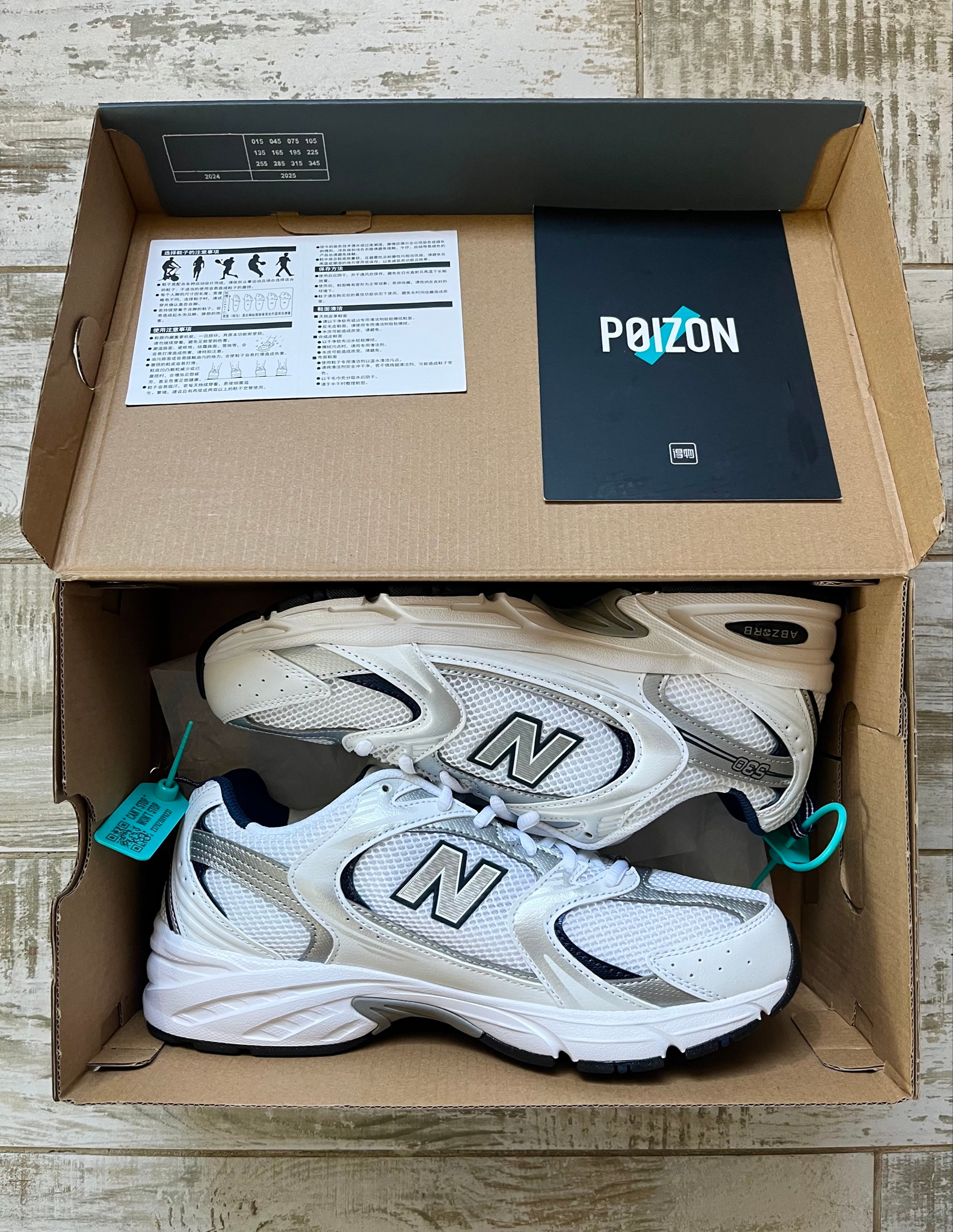 New Balance 530 White Silver Navy, миниатюра 9