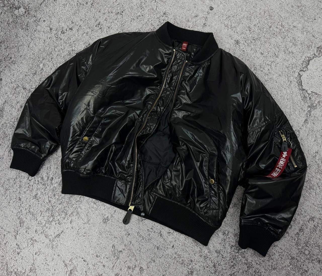 Alpha Industries  MA-1 Puffy Glossy Bomber Jacket, миниатюра 2