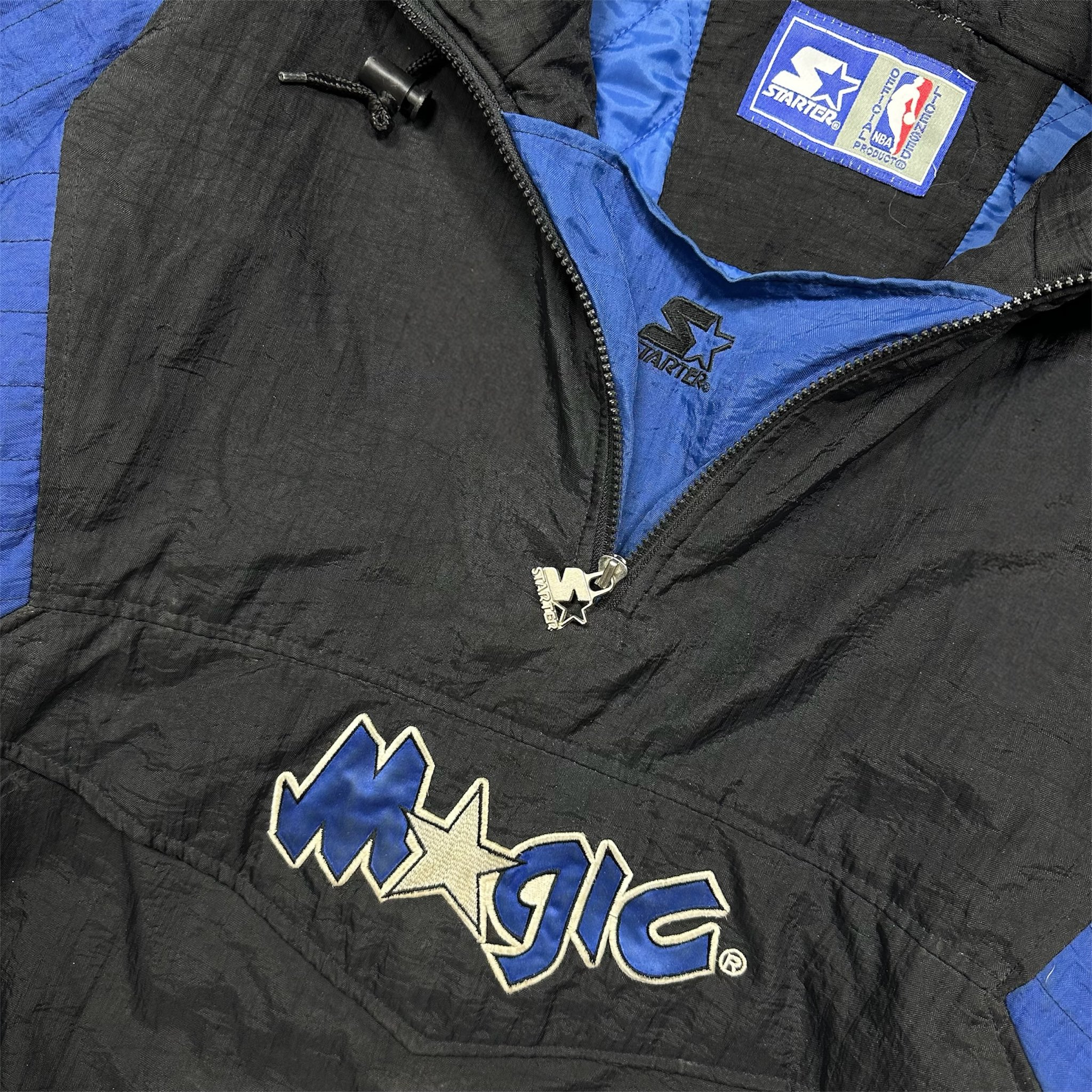 Starter Orlando Magic half zip windbreaker/puffer jacket 90s, миниатюра 10