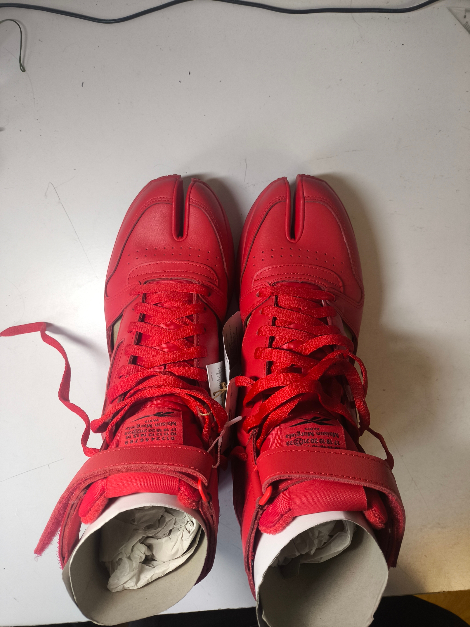 Maison Margiela x Reebok Classic Leather Tabi High Red, миниатюра 3