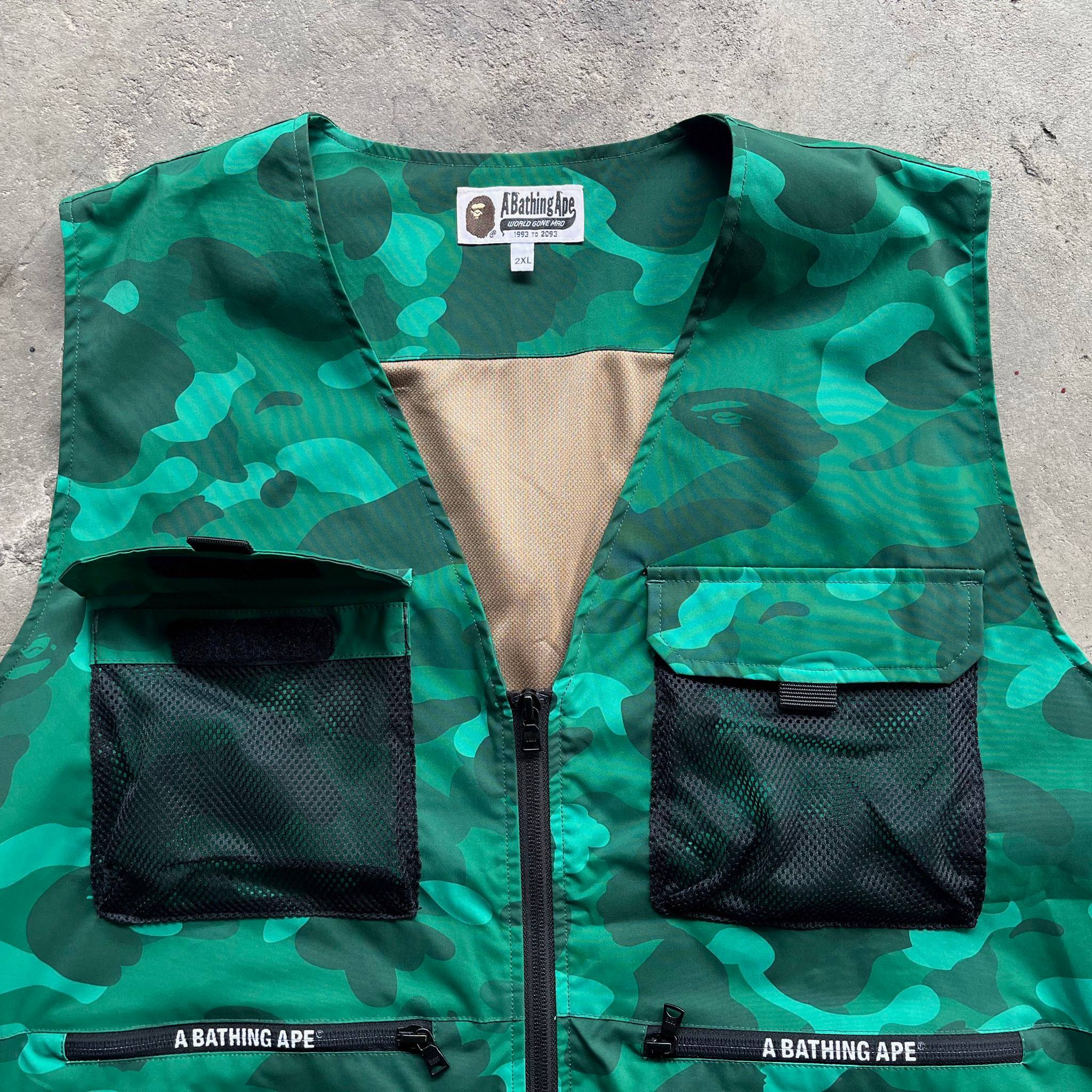 Bape Color Green Camo Utility Vest, миниатюра 3