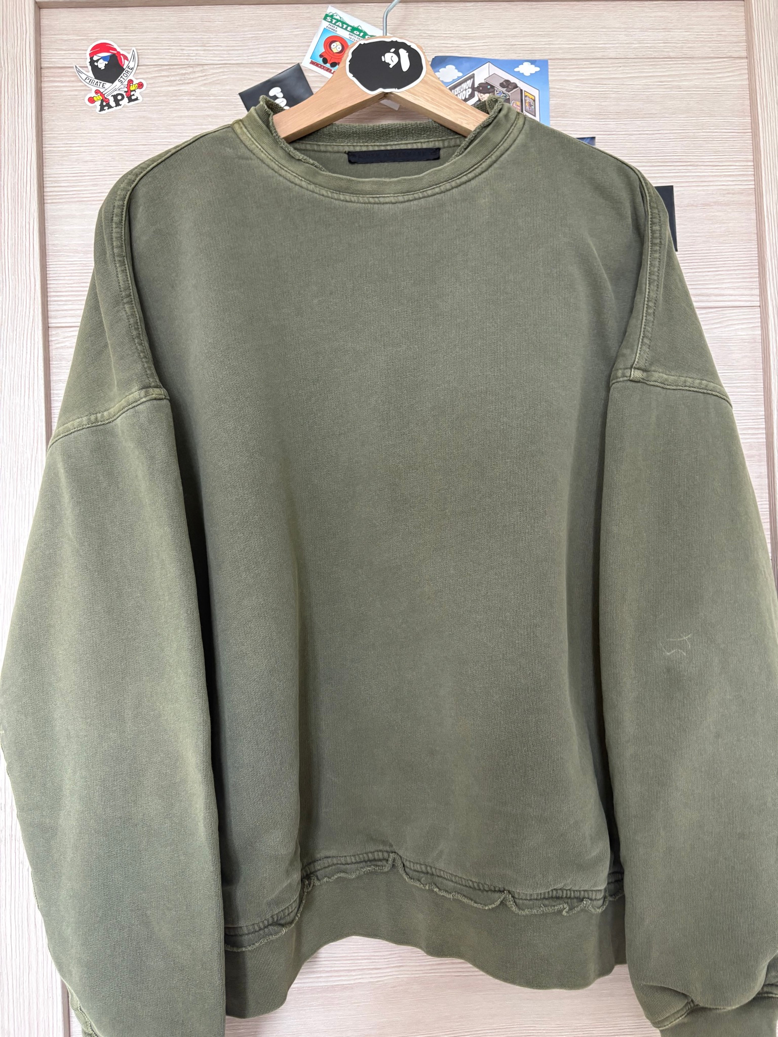 Haider Ackermann Khaki Green Cotton Sweatshirt, миниатюра 4