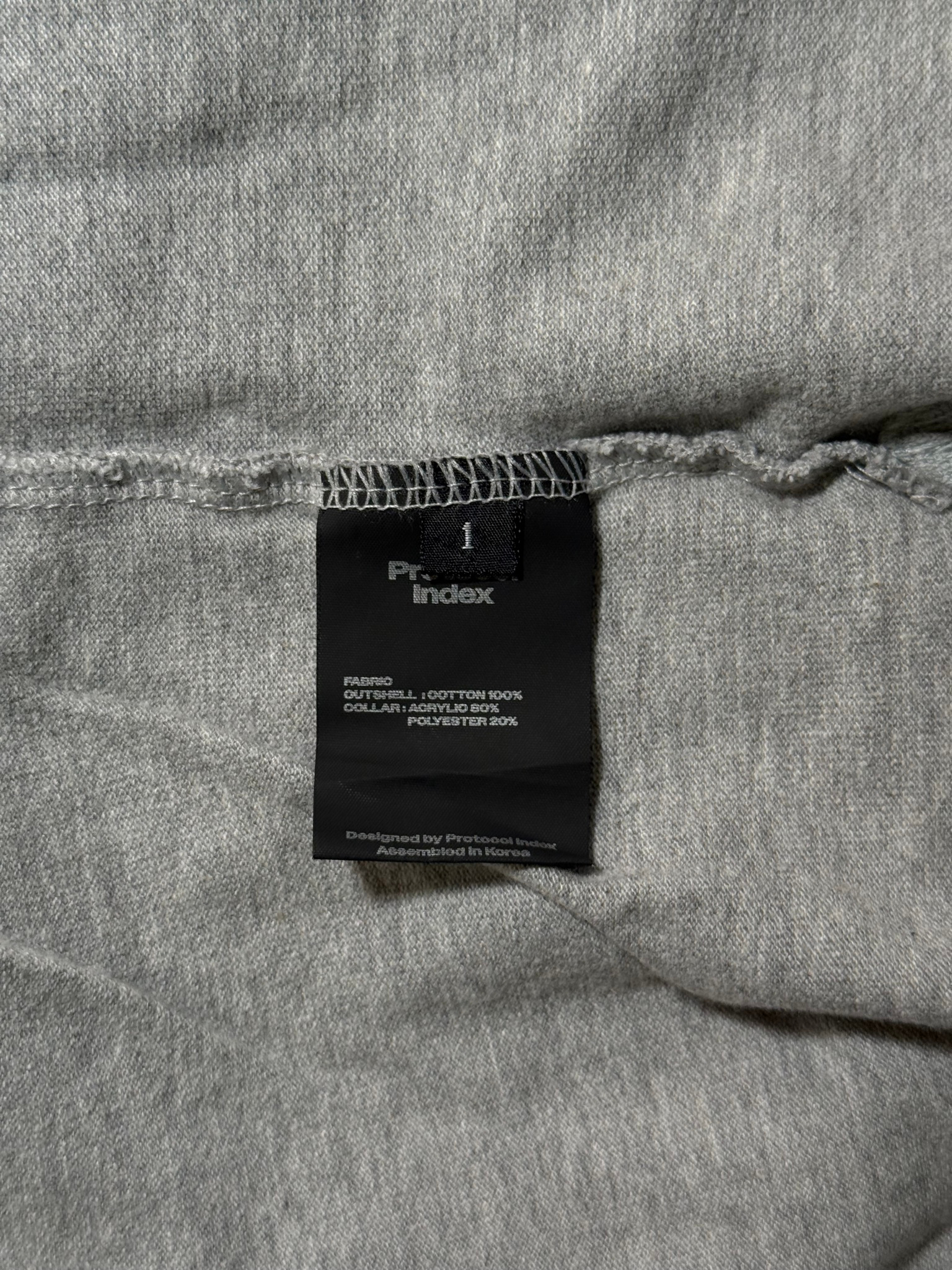 Protocol Index Fur Collar Layered Gray Polo Shirts, миниатюра 8