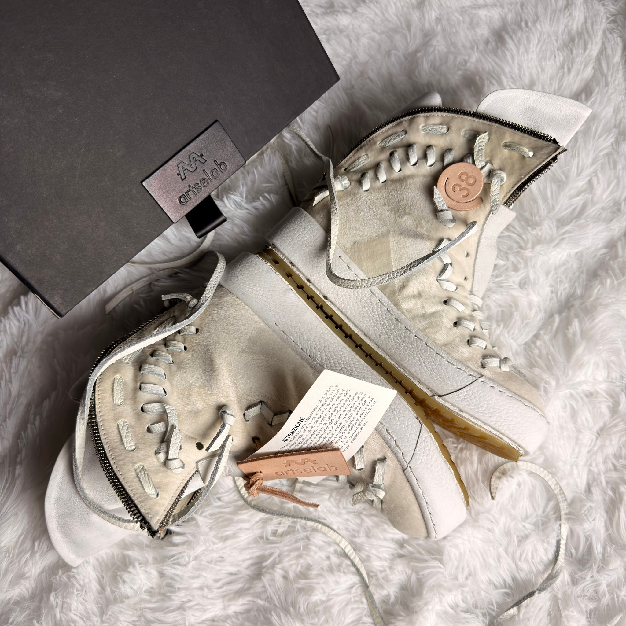 Artselab Pony Hair White Sneakers, миниатюра 11