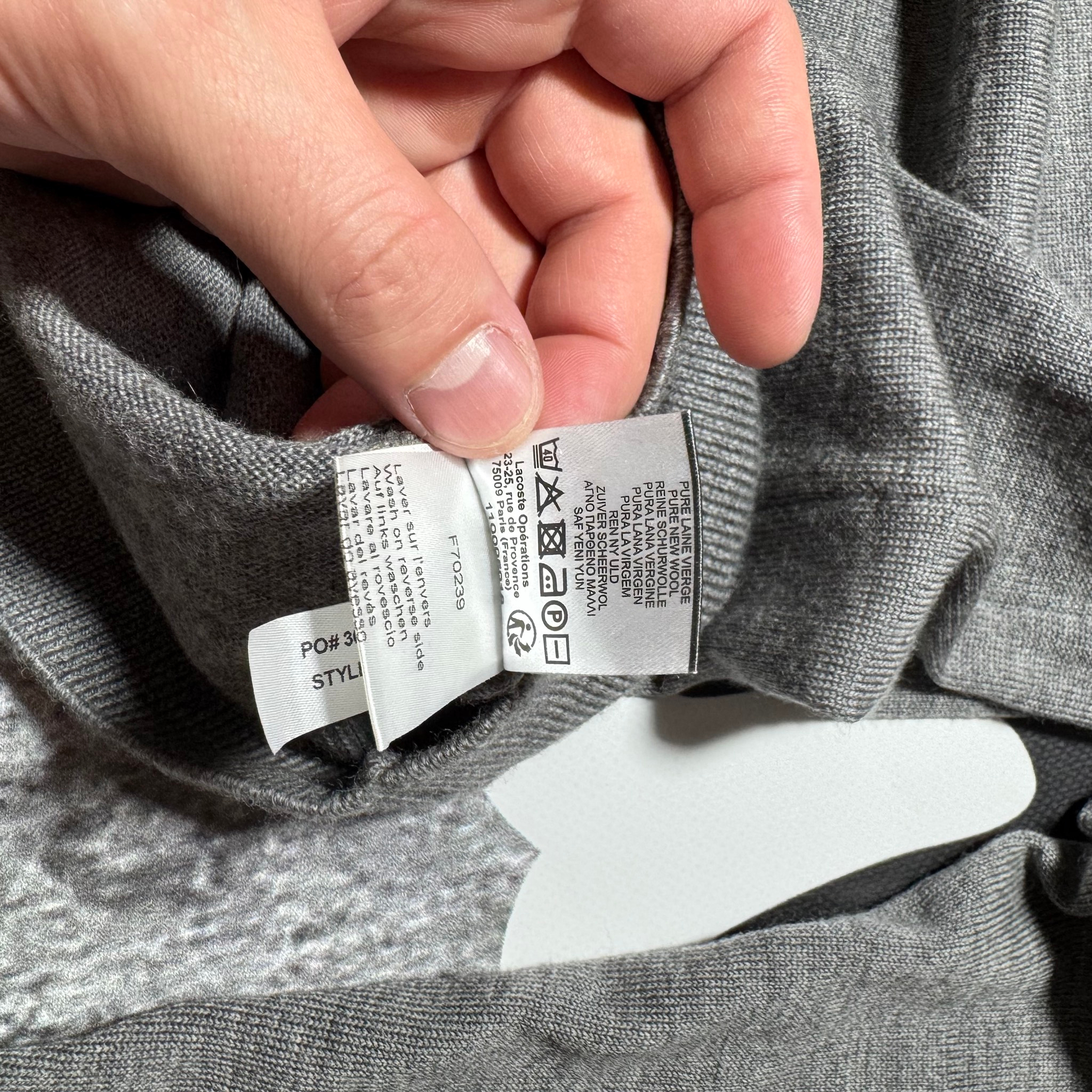 Lacoste 1/4 zip Pure New Wool Sweater, миниатюра 7