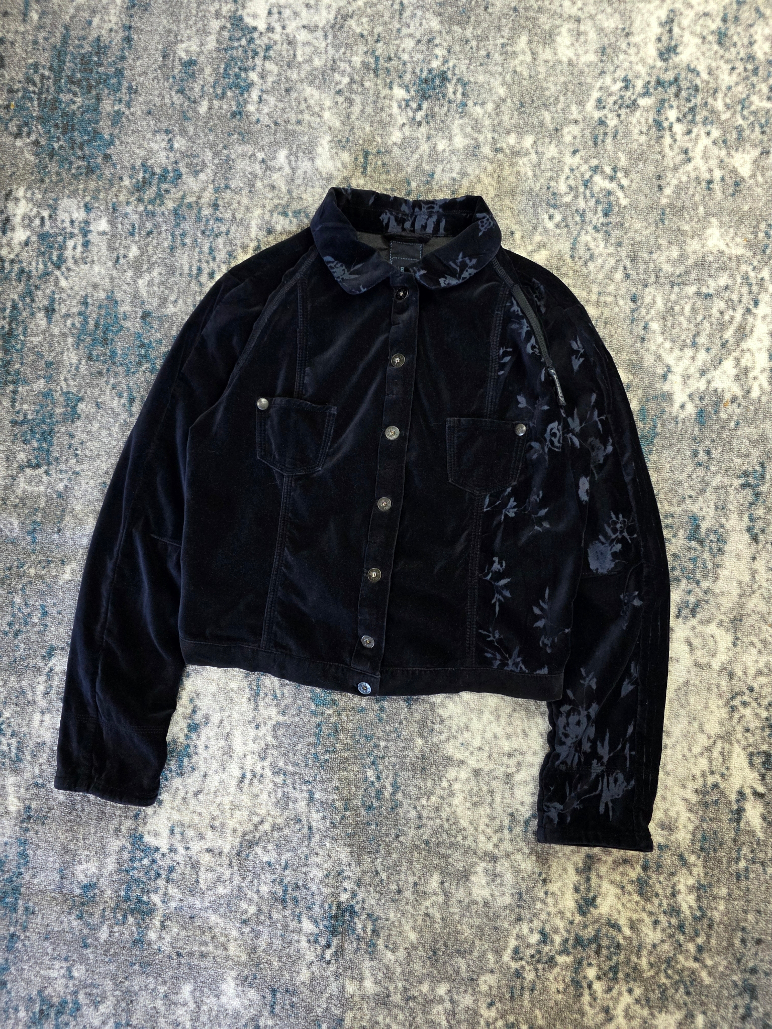 Marithe Francois Girbaud Le Jean De Floral Velvet Jacket, миниатюра 1