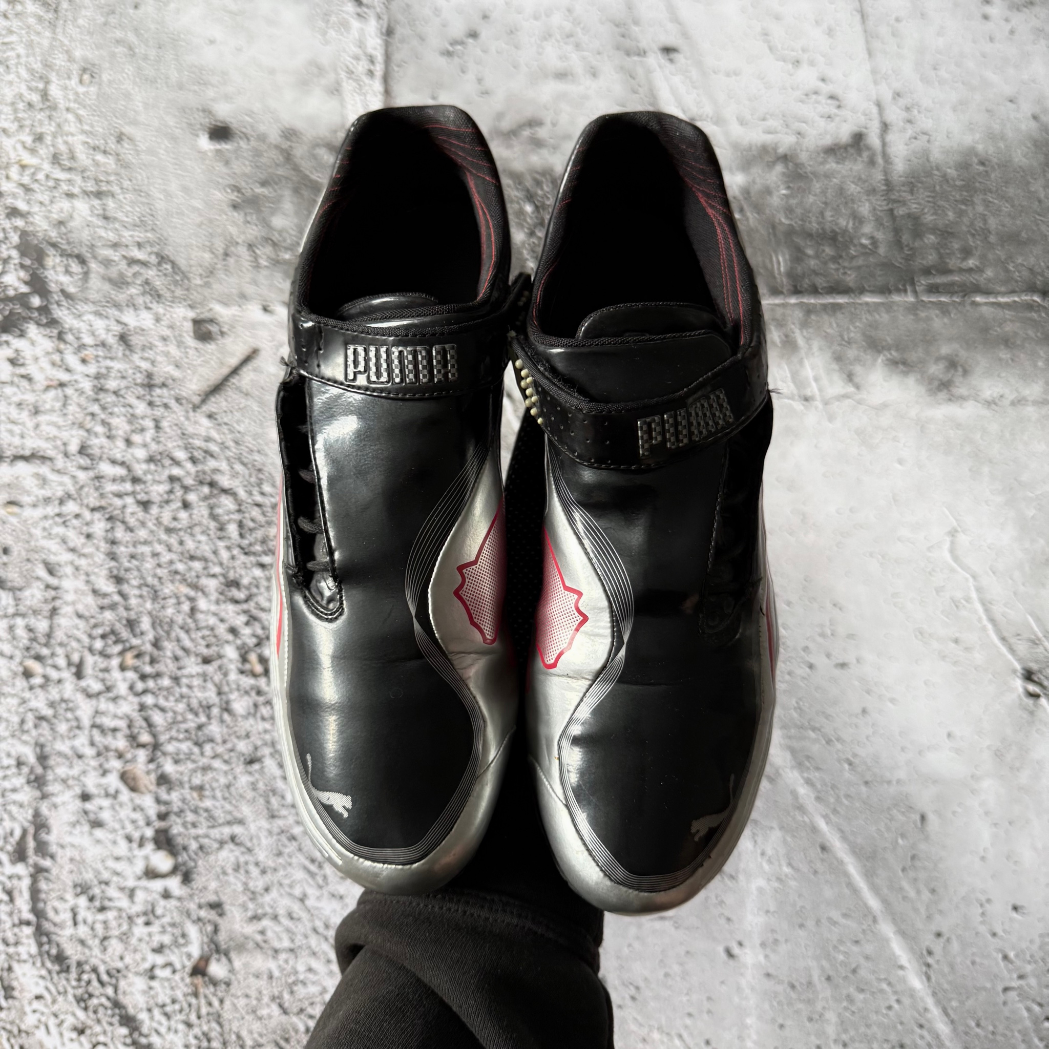 Puma x Ferrari 2000s Vintage Silver Low Shoes, миниатюра 2